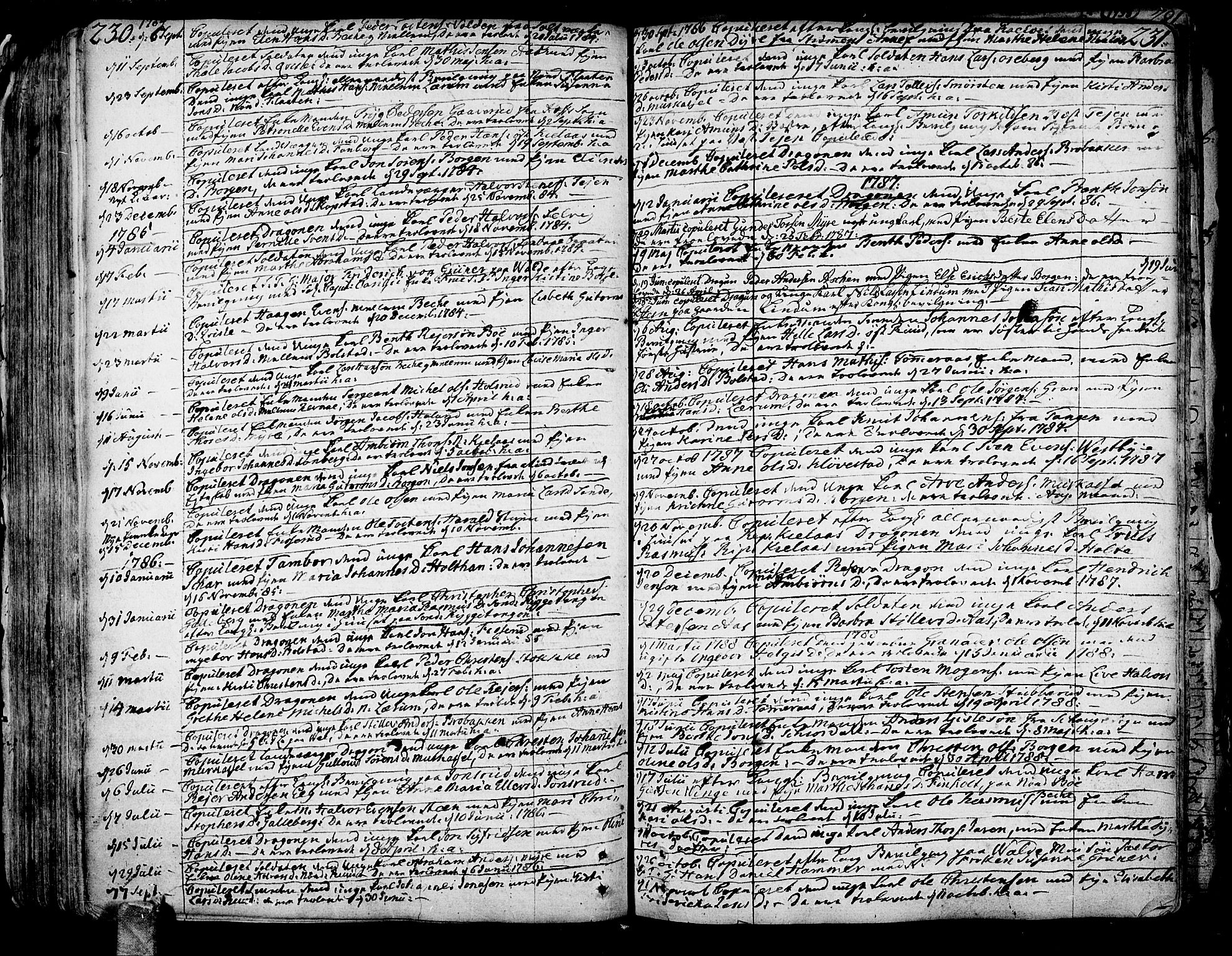 Sande Kirkebøker, AV/SAKO-A-53/F/Fa/L0001: Parish register (official) no. 1, 1753-1803, p. 230-231