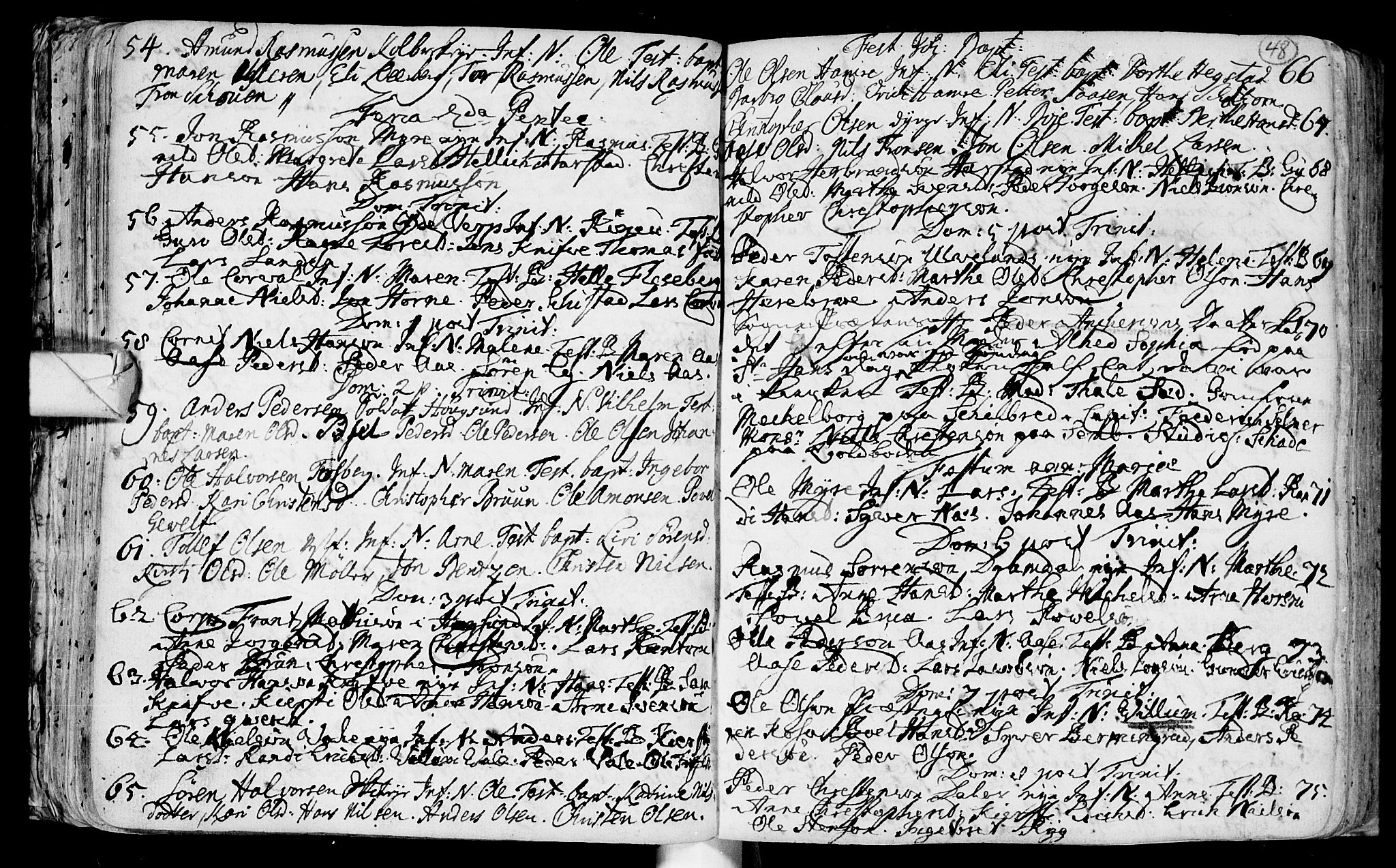 Eiker kirkebøker, AV/SAKO-A-4/F/Fa/L0003: Parish register (official) no. I 3, 1724-1753, p. 48