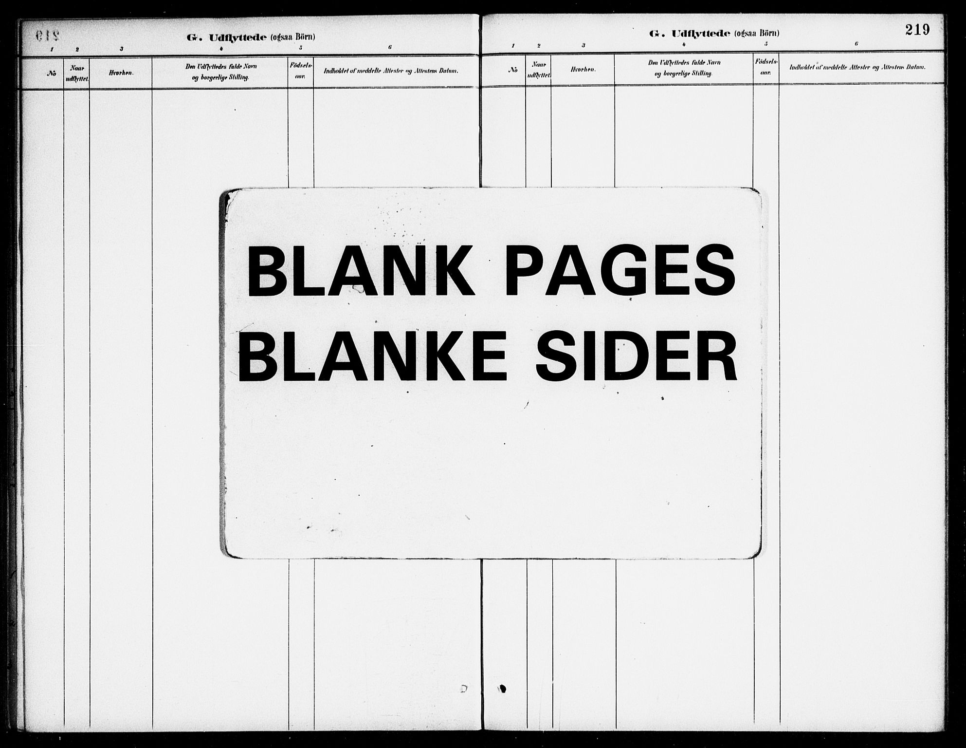 Bjelland sokneprestkontor, AV/SAK-1111-0005/F/Fa/Fab/L0004: Parish register (official) no. A 4, 1887-1920, p. 219