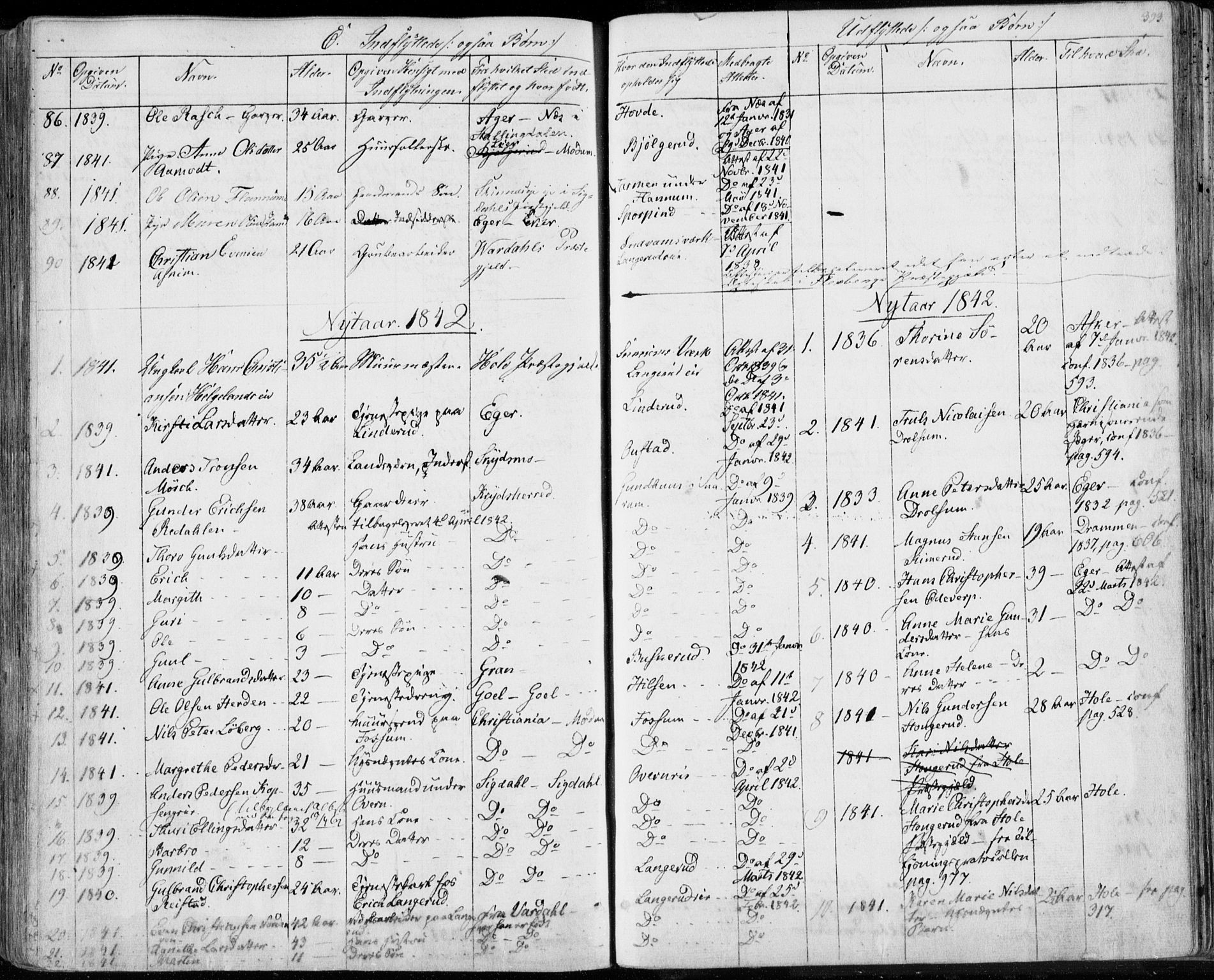 Modum kirkebøker, SAKO/A-234/F/Fa/L0007: Parish register (official) no. 7, 1841-1850, p. 393