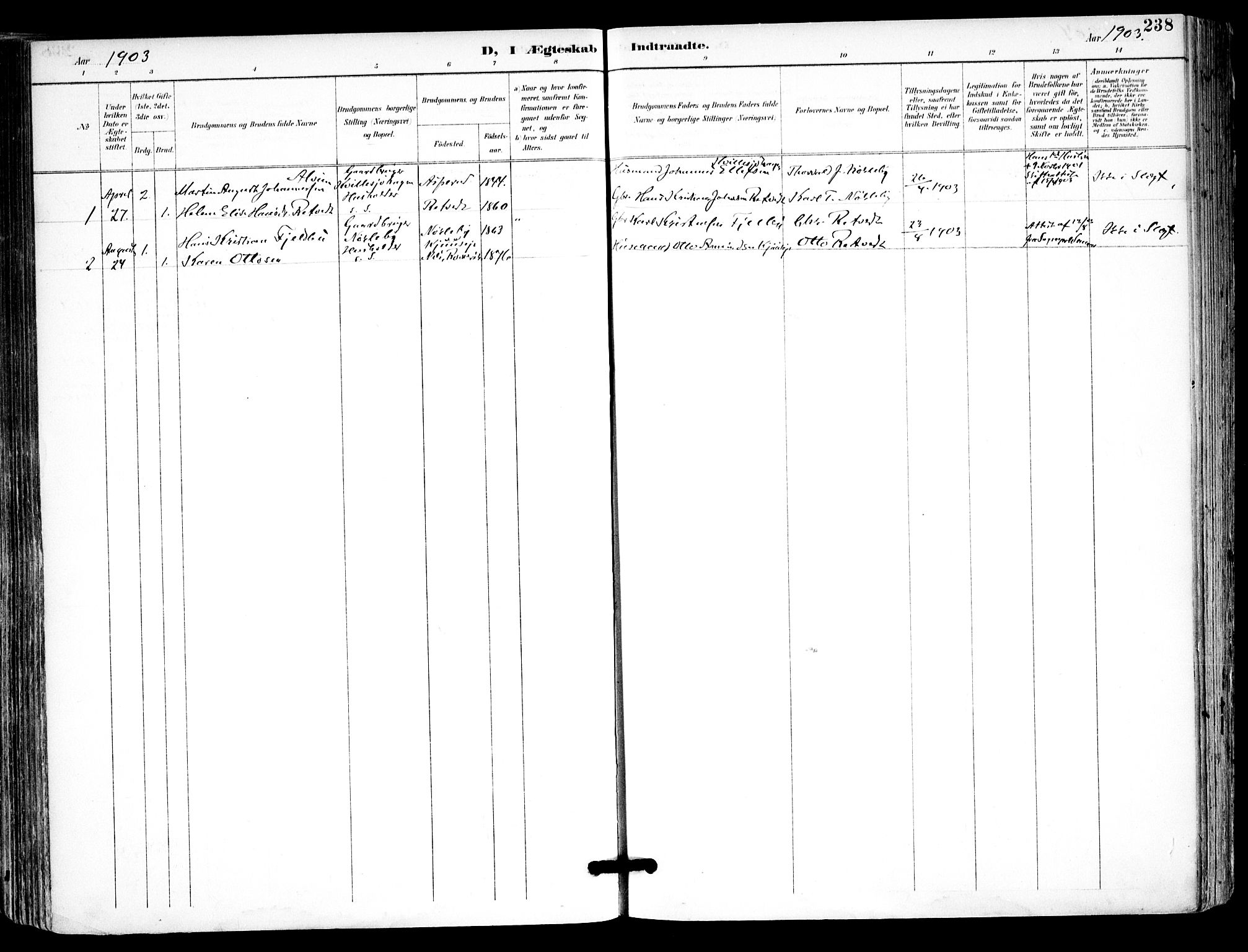 Kråkstad prestekontor Kirkebøker, AV/SAO-A-10125a/F/Fa/L0010: Parish register (official) no. I 10, 1893-1931, p. 238