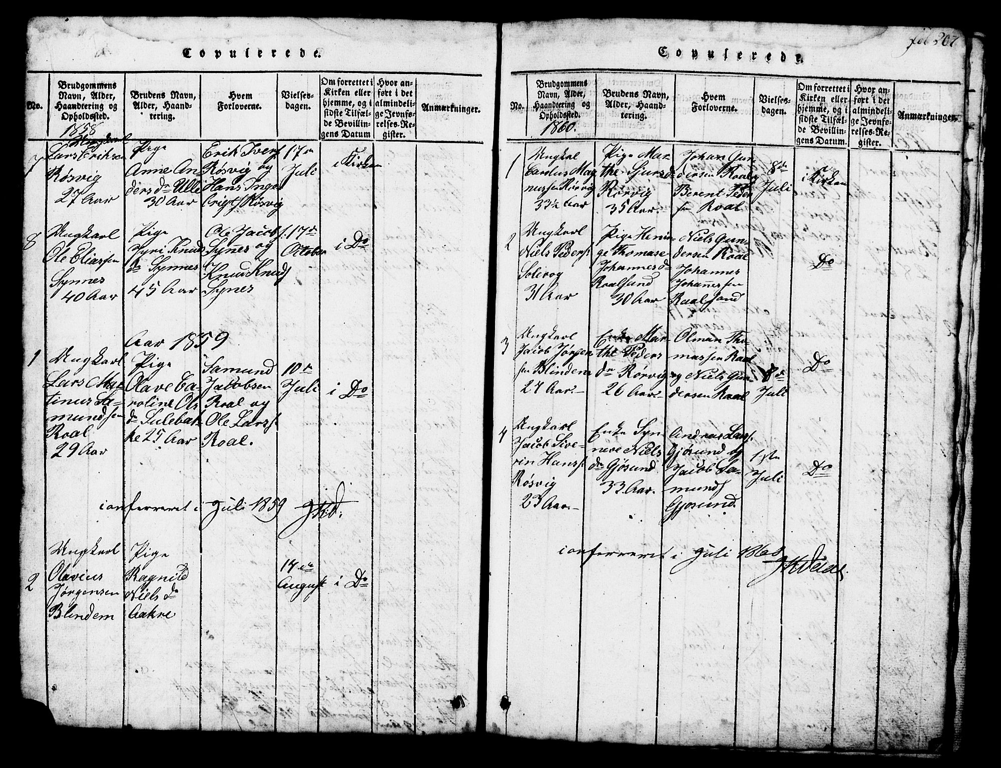 Ministerialprotokoller, klokkerbøker og fødselsregistre - Møre og Romsdal, AV/SAT-A-1454/537/L0520: Parish register (copy) no. 537C01, 1819-1868, p. 207