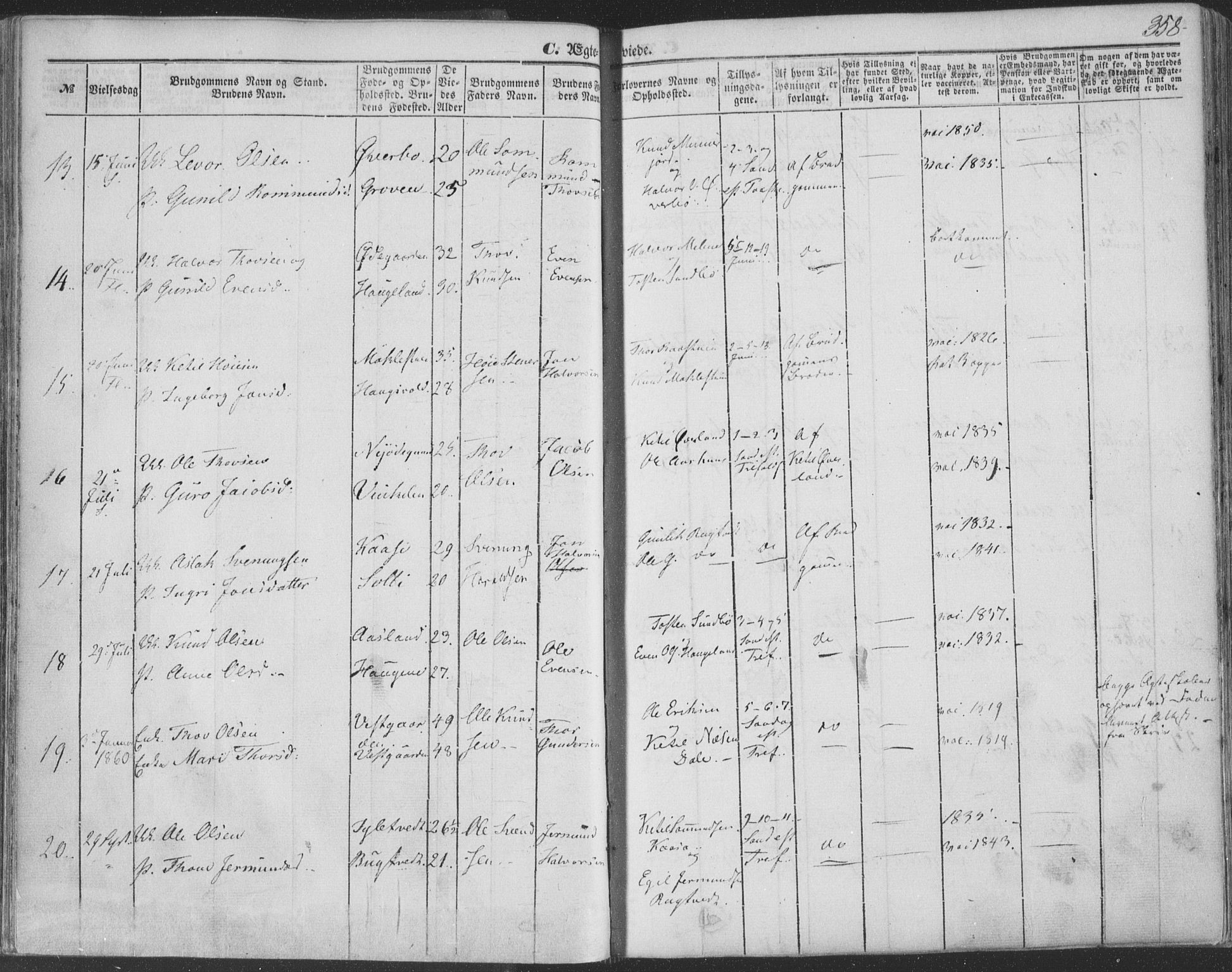Seljord kirkebøker, SAKO/A-20/F/Fa/L012b: Parish register (official) no. I 12B, 1850-1865, p. 358