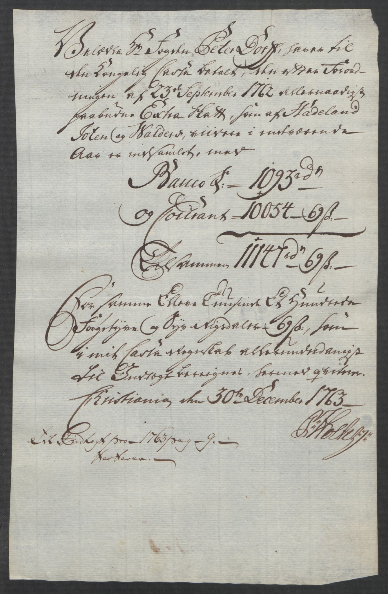 Rentekammeret inntil 1814, Reviderte regnskaper, Fogderegnskap, AV/RA-EA-4092/R19/L1399: Fogderegnskap Toten, Hadeland og Vardal, 1762-1783, p. 41