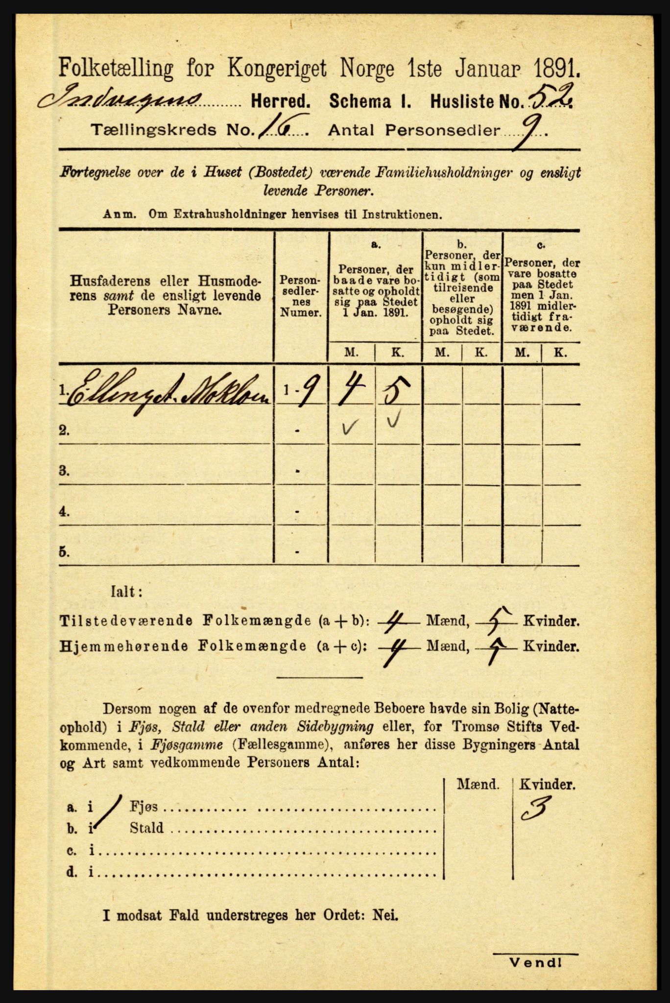 RA, 1891 census for 1447 Innvik, 1891, p. 3428