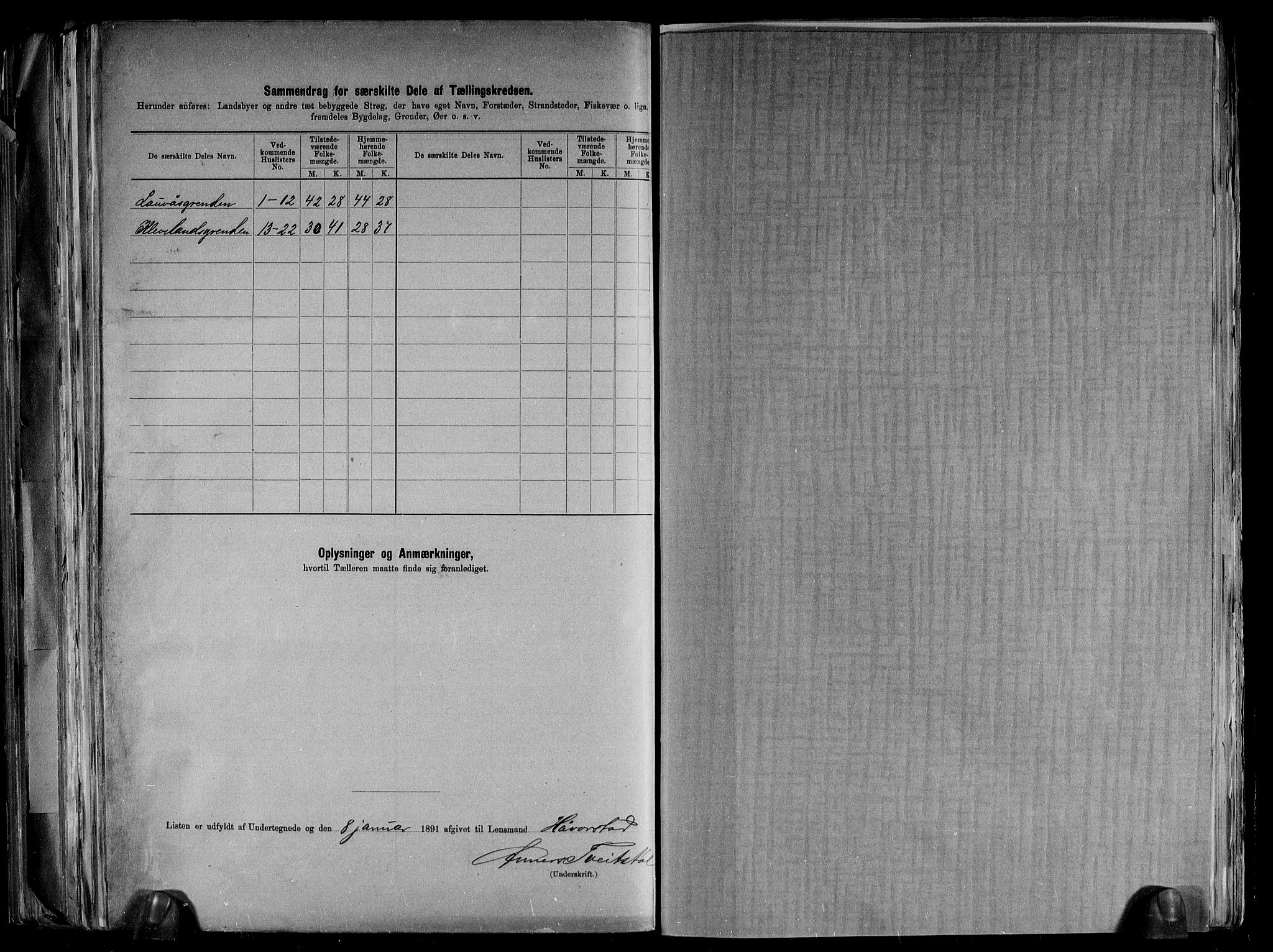 RA, 1891 census for 0937 Evje, 1891, p. 13