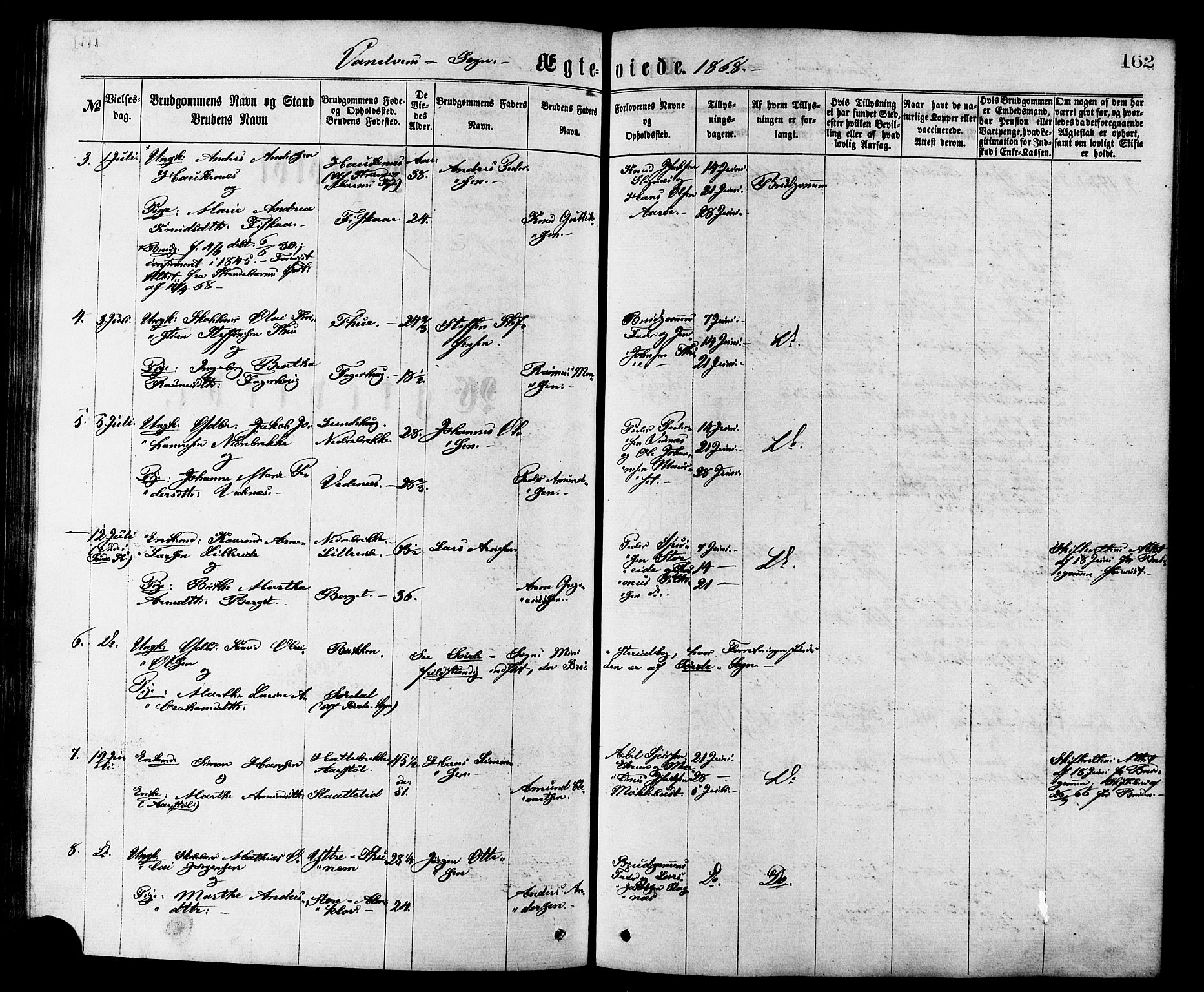 Ministerialprotokoller, klokkerbøker og fødselsregistre - Møre og Romsdal, SAT/A-1454/501/L0007: Parish register (official) no. 501A07, 1868-1884, p. 162