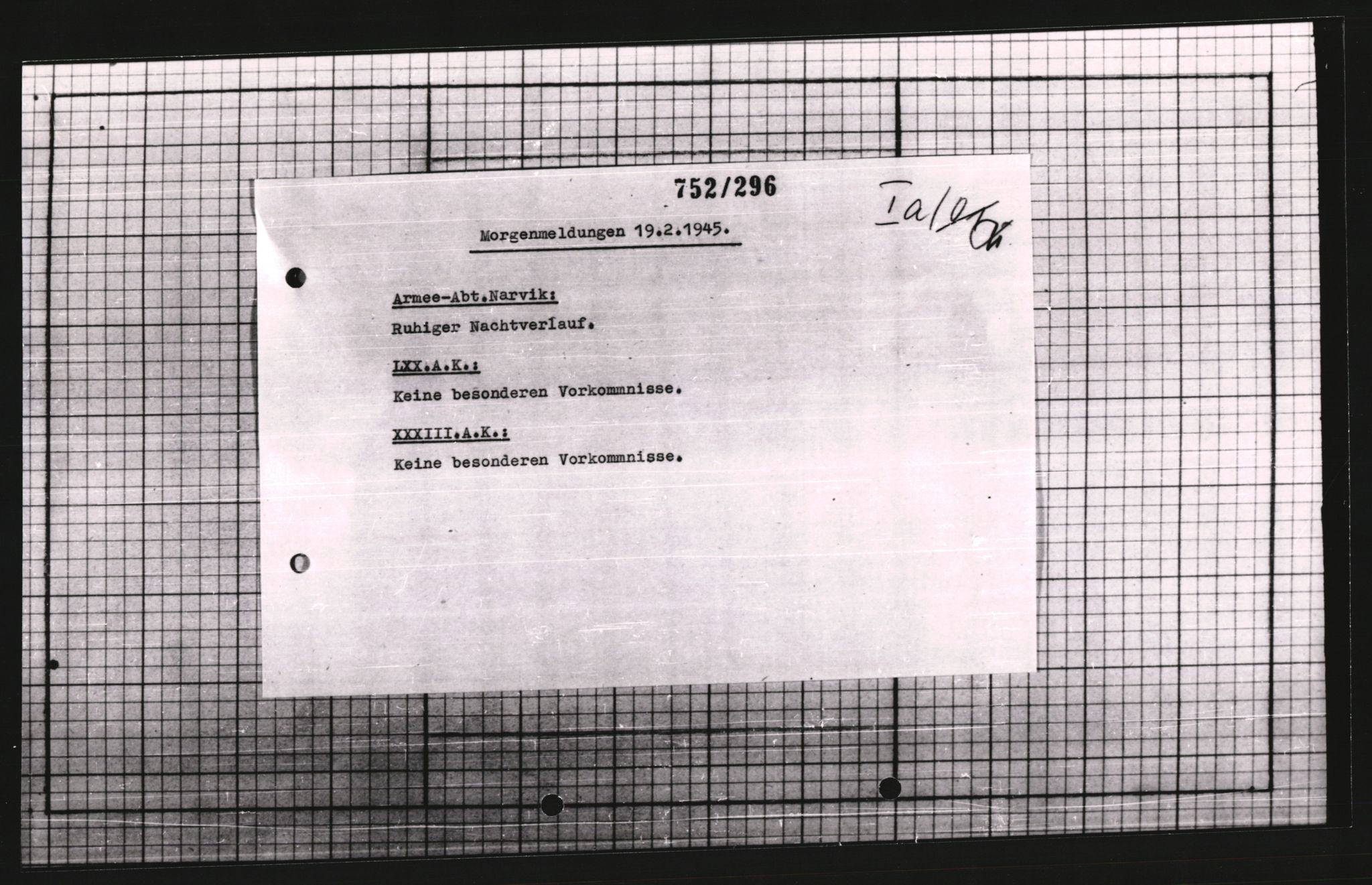 Forsvarets Overkommando. 2 kontor. Arkiv 11.4. Spredte tyske arkivsaker, AV/RA-RAFA-7031/D/Dar/Dara/L0007: Krigsdagbøker for 20. Gebirgs-Armee-Oberkommando (AOK 20), 1945, p. 493