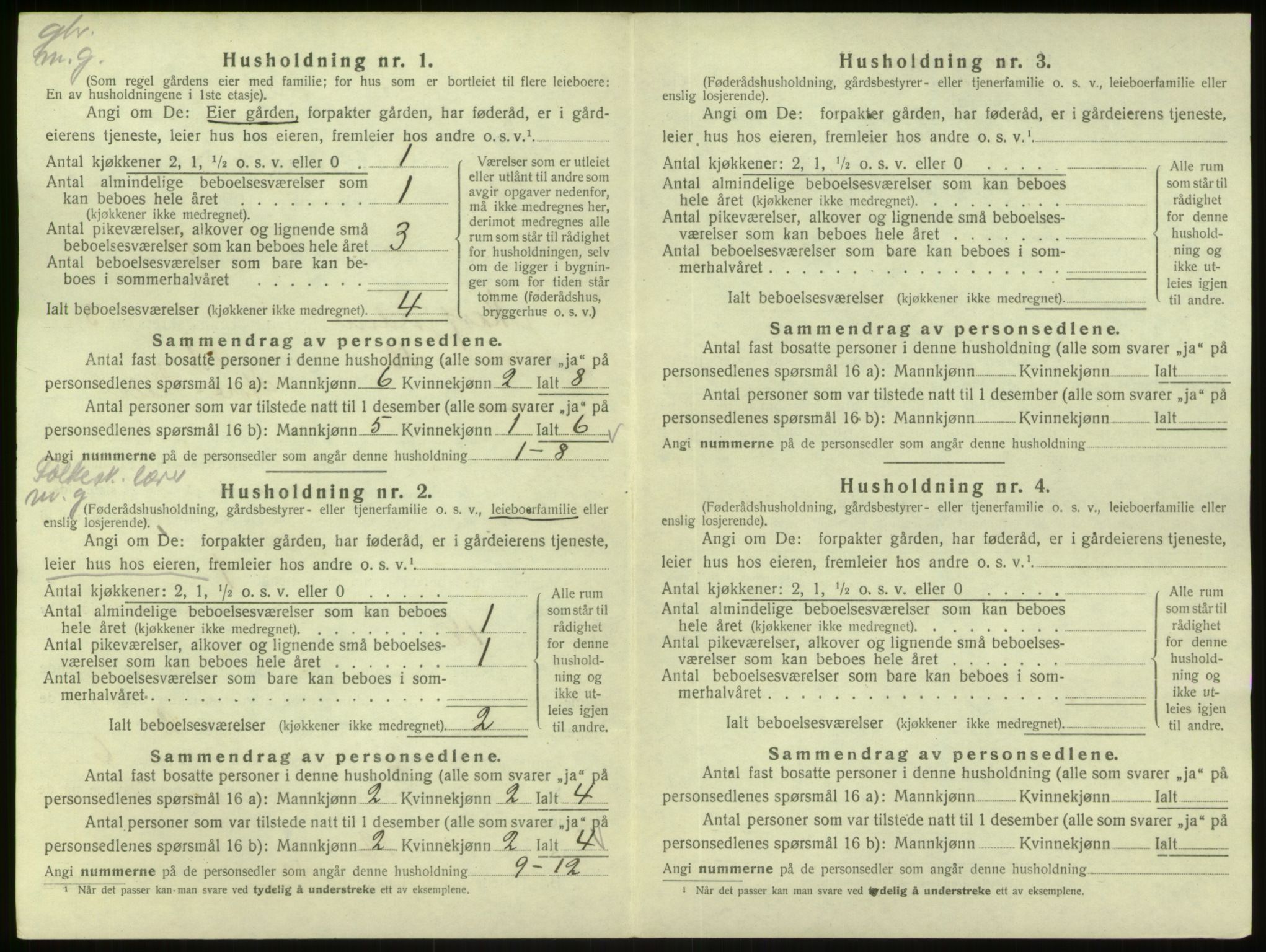 SAB, 1920 census for Masfjorden, 1920, p. 193