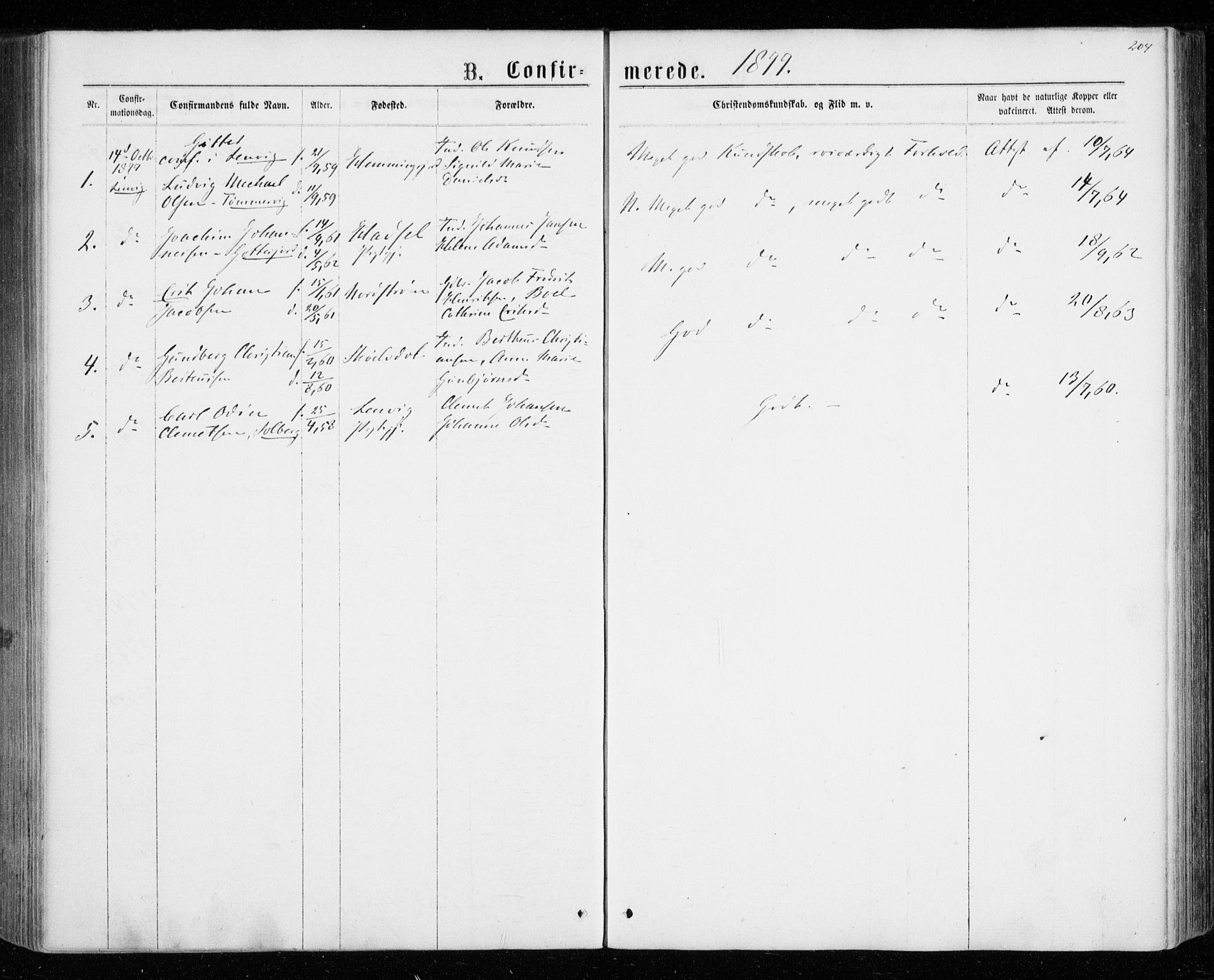 Tranøy sokneprestkontor, AV/SATØ-S-1313/I/Ia/Iaa/L0008kirke: Parish register (official) no. 8, 1867-1877, p. 204