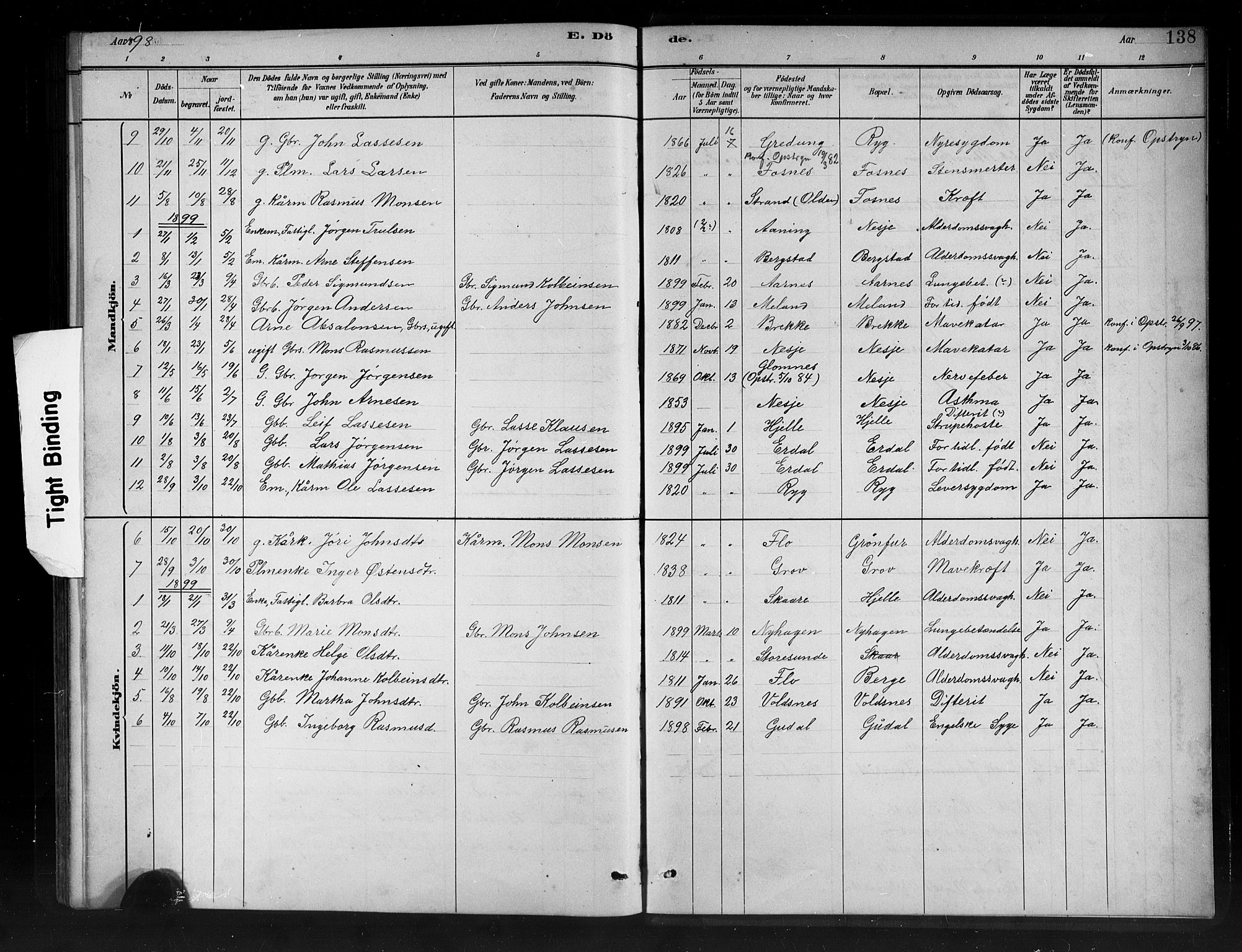 Stryn Sokneprestembete, SAB/A-82501: Parish register (copy) no. C 3, 1881-1905, p. 138