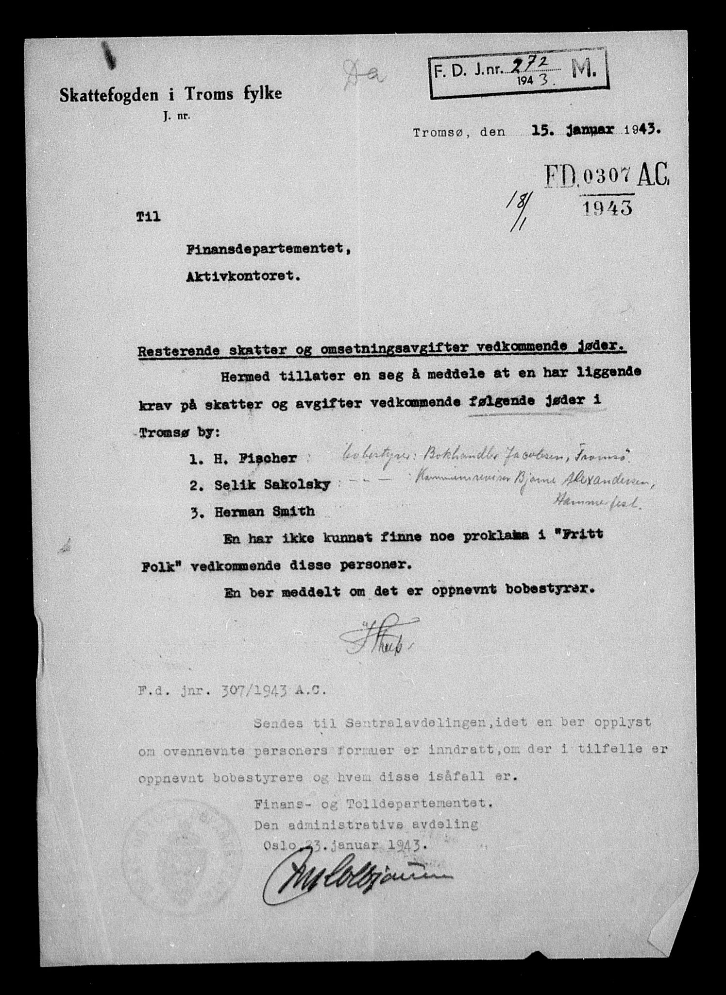 Justisdepartementet, Tilbakeføringskontoret for inndratte formuer, AV/RA-S-1564/H/Hc/Hcb/L0916: --, 1945-1947, p. 452