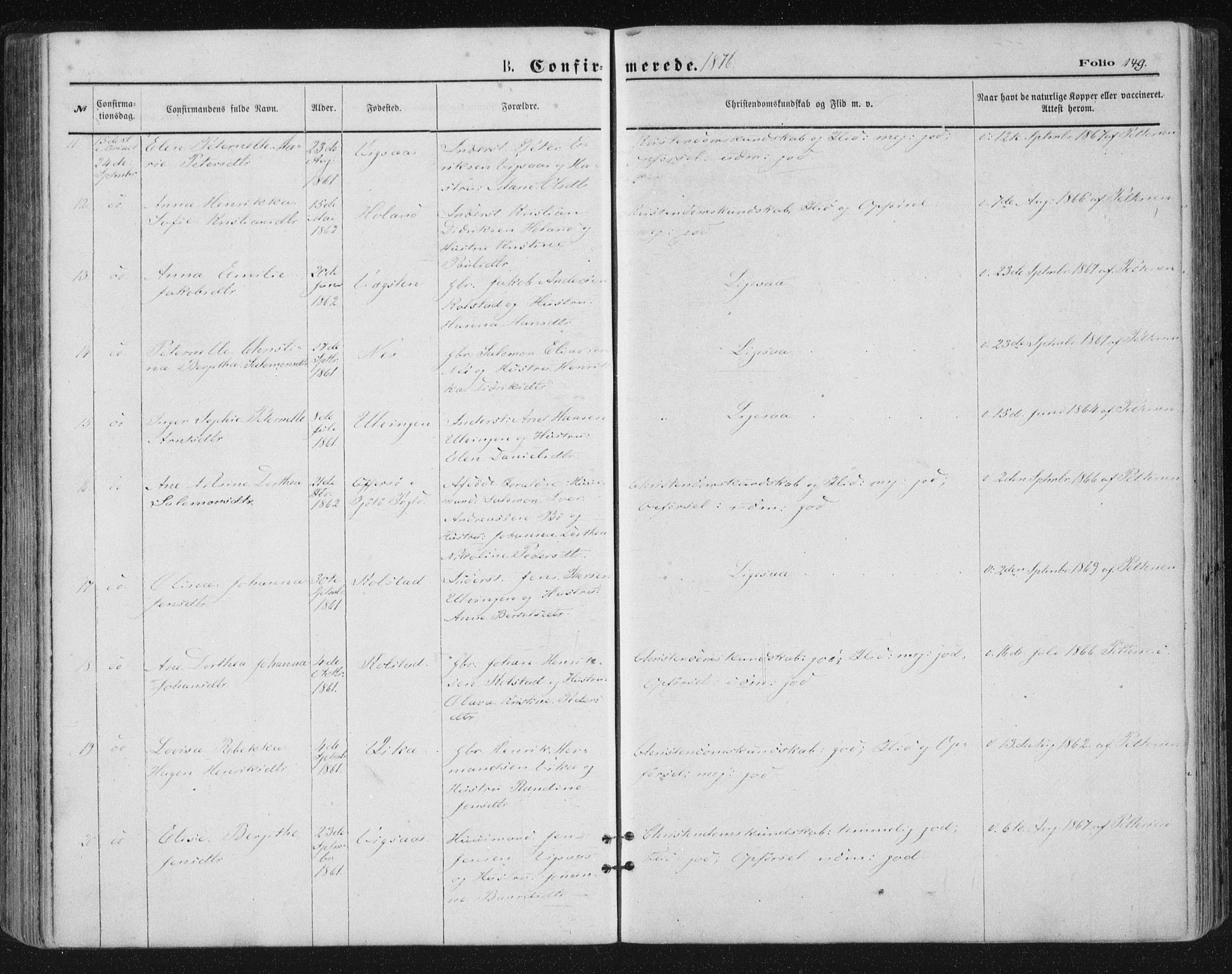 Ministerialprotokoller, klokkerbøker og fødselsregistre - Nordland, AV/SAT-A-1459/816/L0241: Parish register (official) no. 816A07, 1870-1885, p. 149