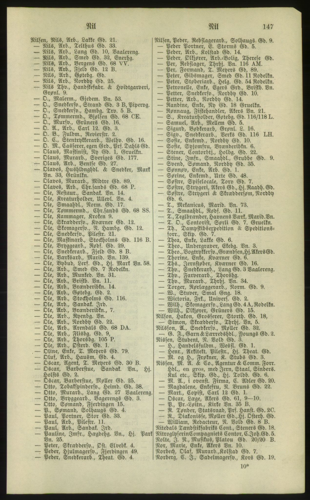 Kristiania/Oslo adressebok, PUBL/-, 1881, p. 147