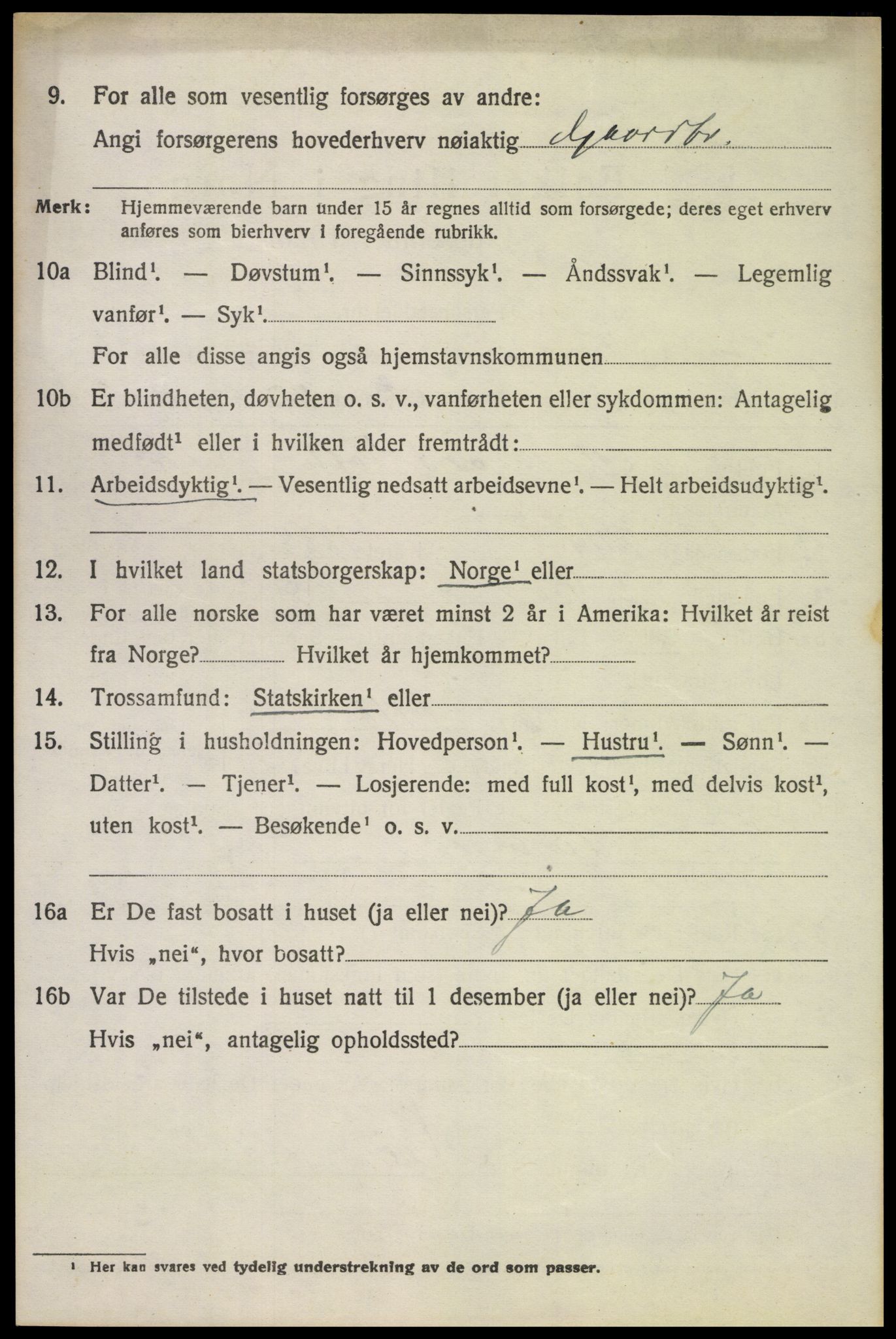 SAH, 1920 census for Sør-Fron, 1920, p. 6006