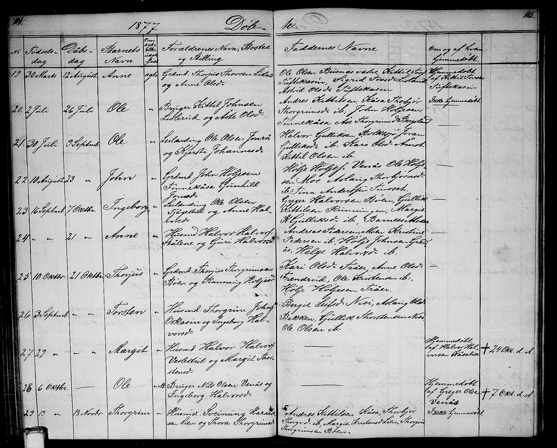 Gransherad kirkebøker, SAKO/A-267/G/Ga/L0002: Parish register (copy) no. I 2, 1854-1886, p. 114-115