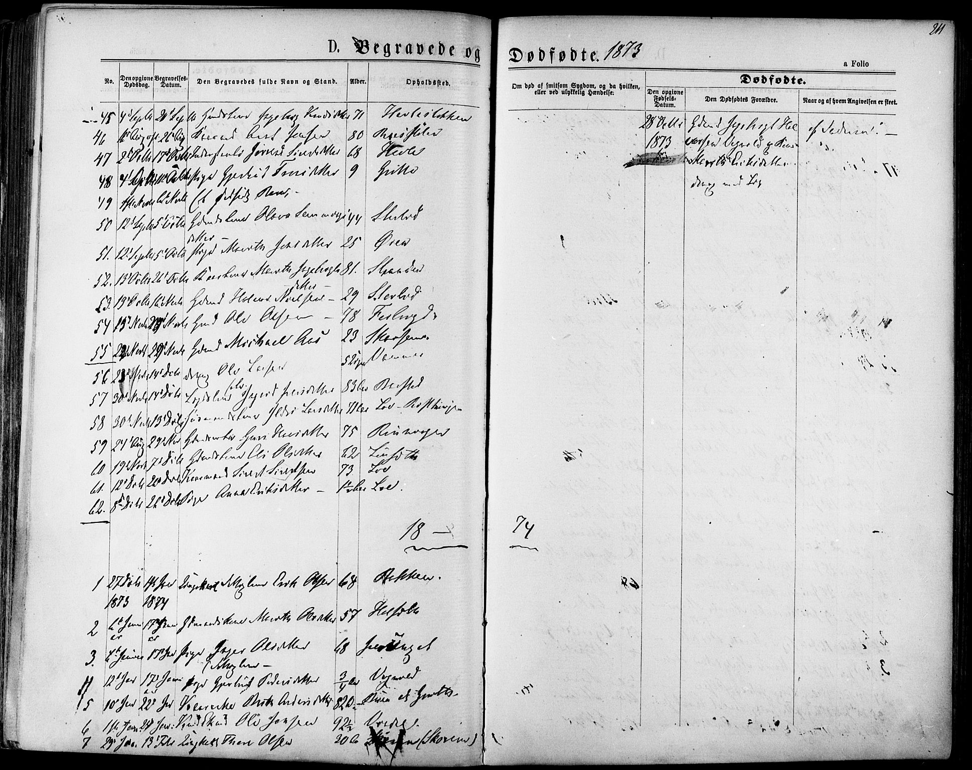 Ministerialprotokoller, klokkerbøker og fødselsregistre - Sør-Trøndelag, SAT/A-1456/678/L0900: Parish register (official) no. 678A09, 1872-1881, p. 211