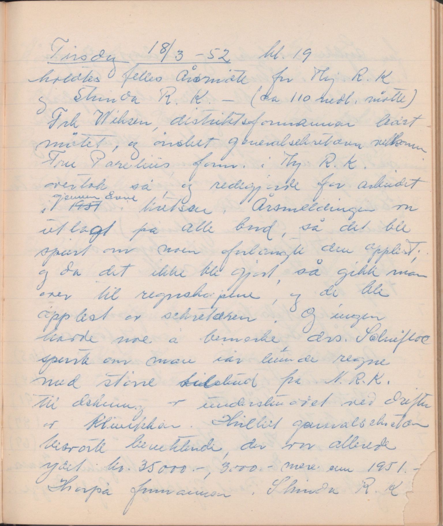 Trondheim Røde Kors, TRKO/PA-1204/A/Ab/L0004: Dagbok for Strinda Røde Kors, 1926-1952, p. 522