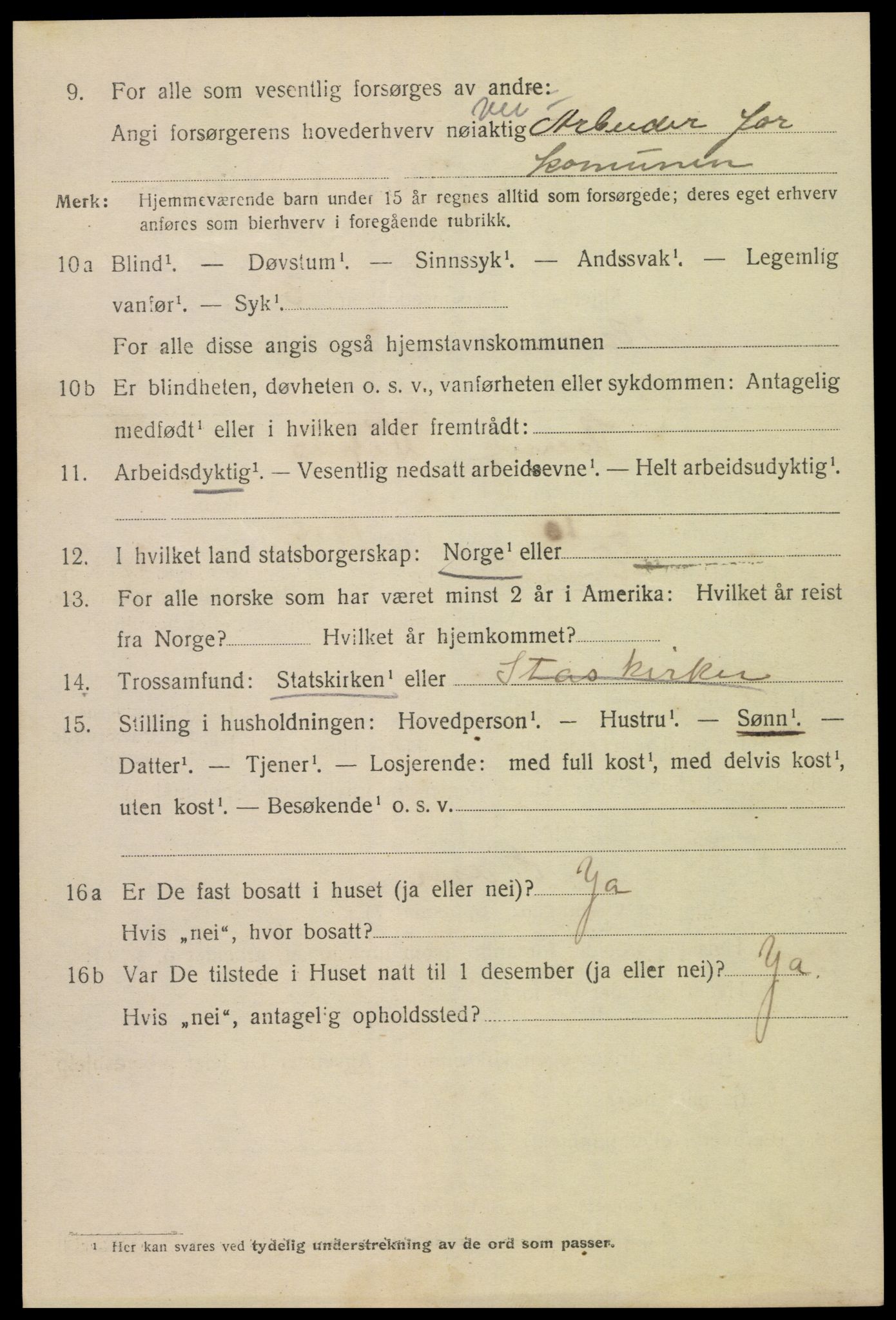 SAK, 1920 census for Kristiansand, 1920, p. 37952