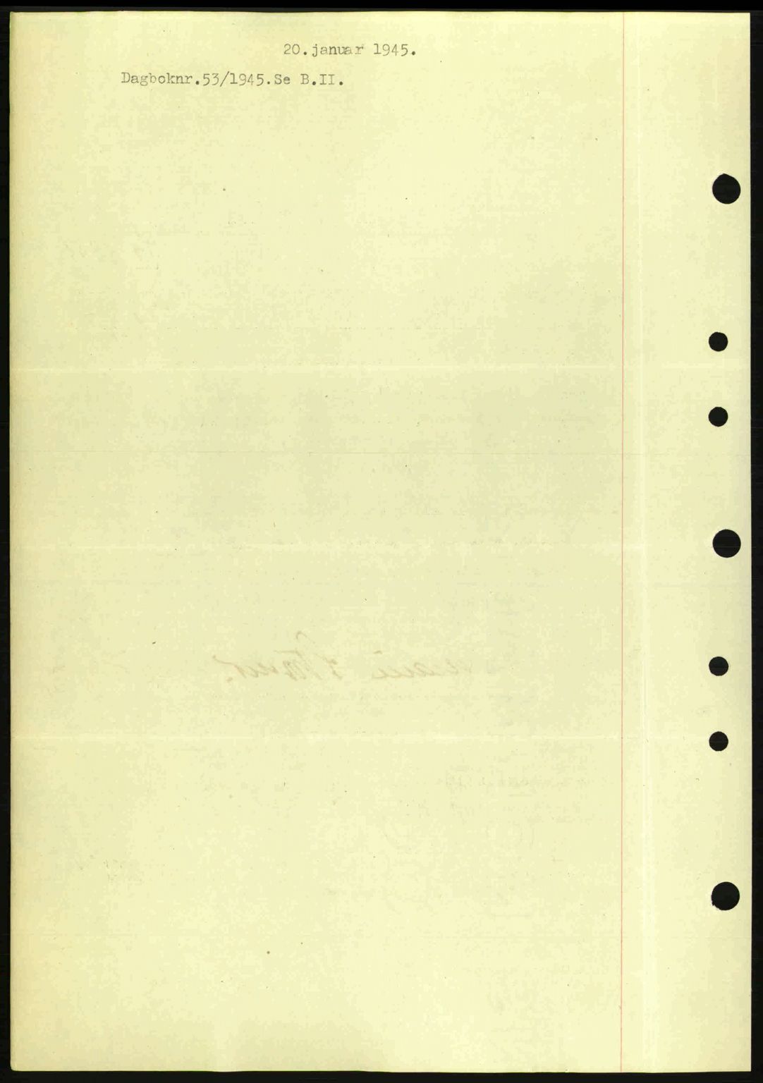 Nedenes sorenskriveri, SAK/1221-0006/G/Gb/Gba/L0052: Mortgage book no. A6a, 1944-1945, Diary no: : 53/1945