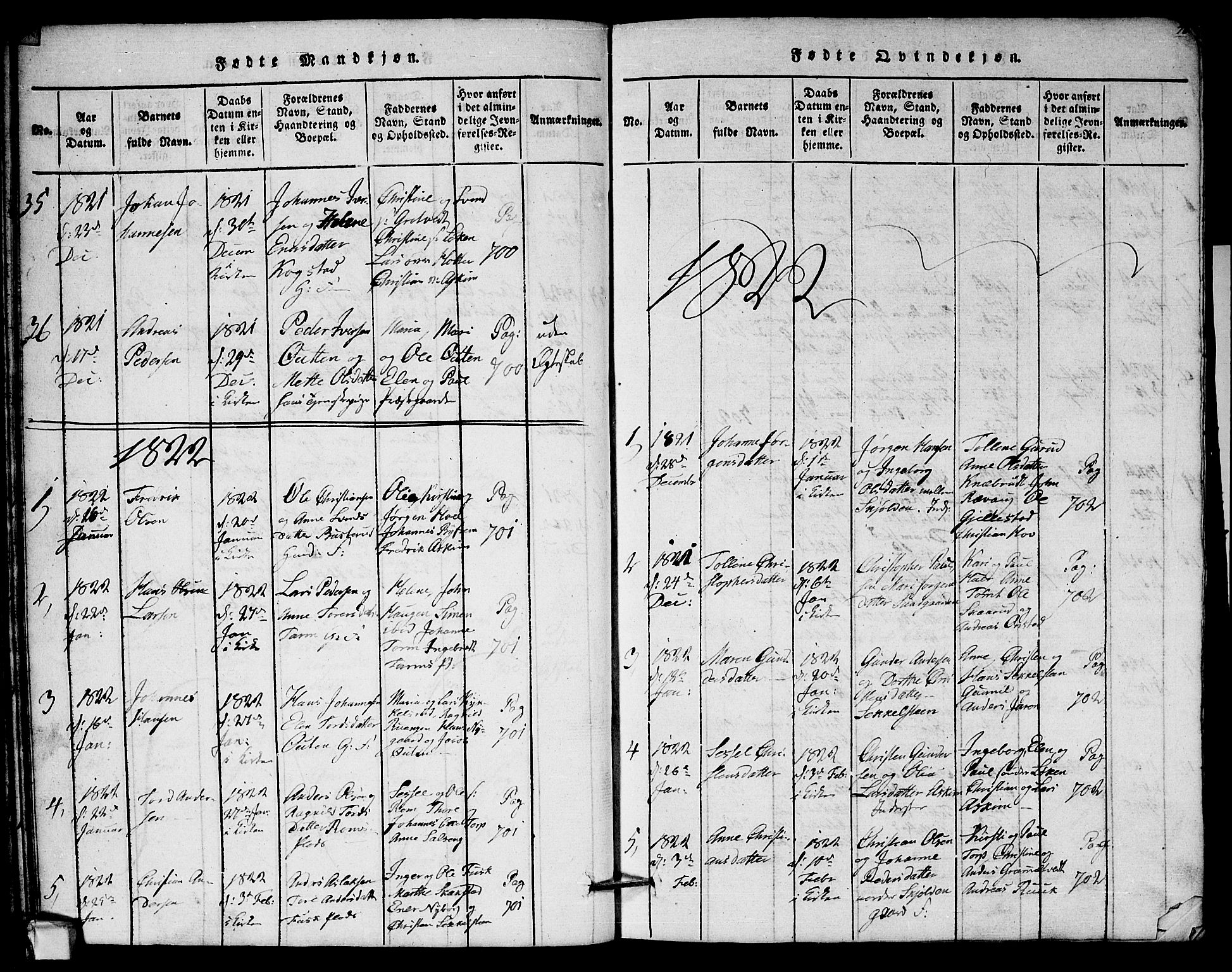 Askim prestekontor Kirkebøker, AV/SAO-A-10900/G/Ga/L0001: Parish register (copy) no. 1, 1817-1846, p. 42-43