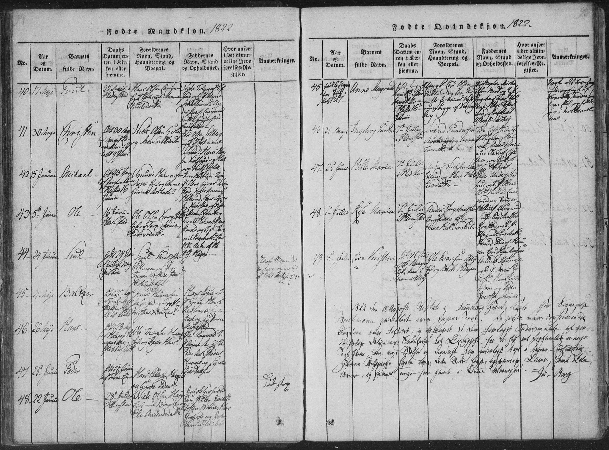 Sandsvær kirkebøker, AV/SAKO-A-244/F/Fa/L0004: Parish register (official) no. I 4, 1817-1839, p. 94-95