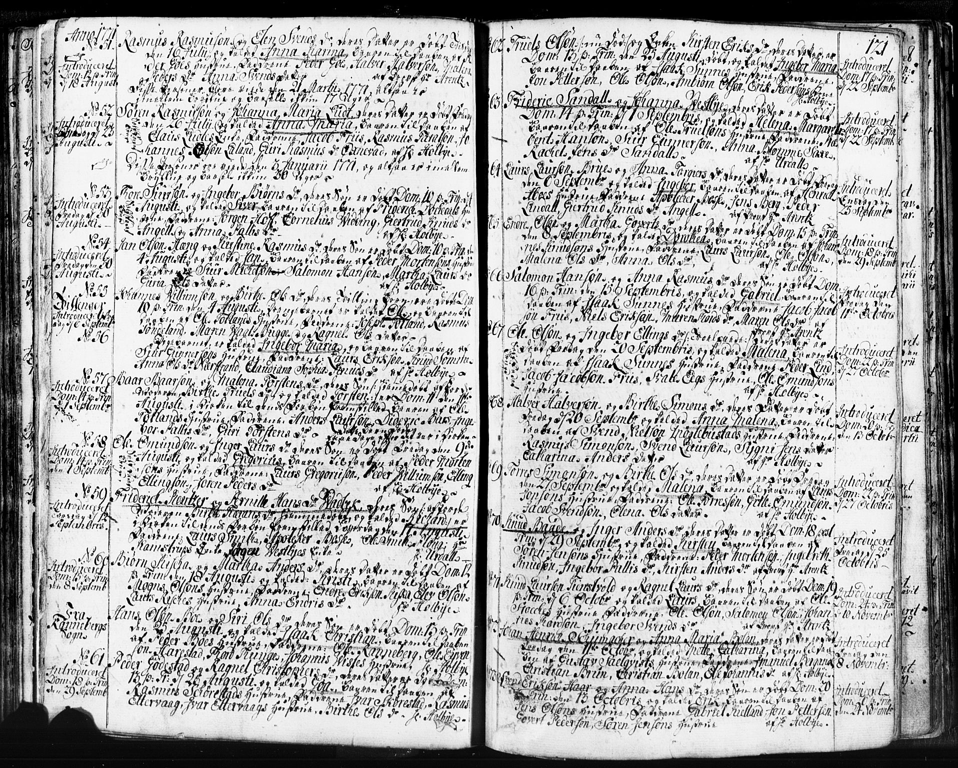 Domkirken sokneprestkontor, SAST/A-101812/001/30/30BB/L0004: Parish register (copy) no. B 4, 1752-1790, p. 121