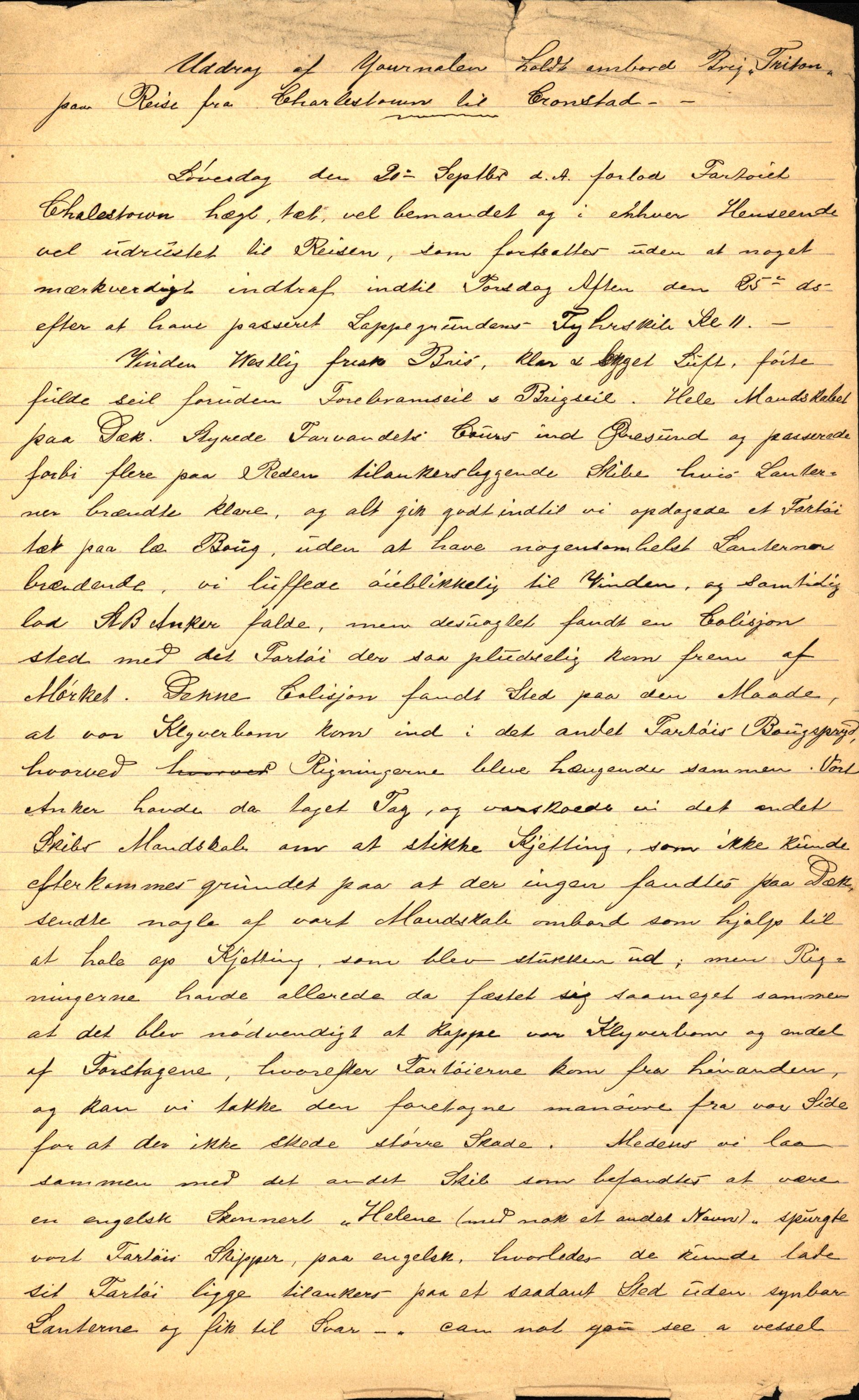 Pa 63 - Østlandske skibsassuranceforening, VEMU/A-1079/G/Ga/L0017/0001: Havaridokumenter / Triton, Albama, Alfen, 1884, p. 28