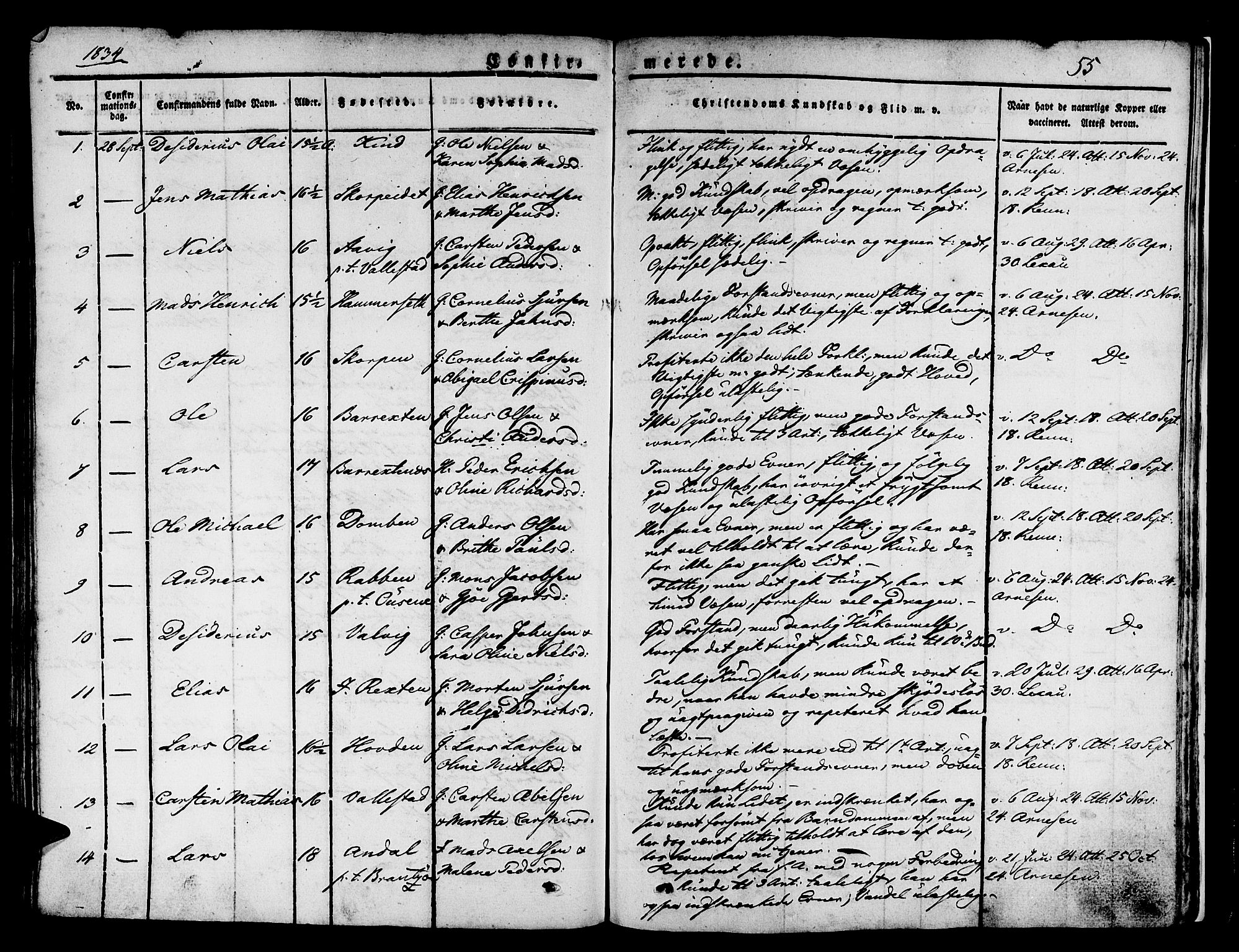 Kinn sokneprestembete, SAB/A-80801/H/Haa/Haaa/L0004/0001: Parish register (official) no. A 4I, 1822-1840, p. 55