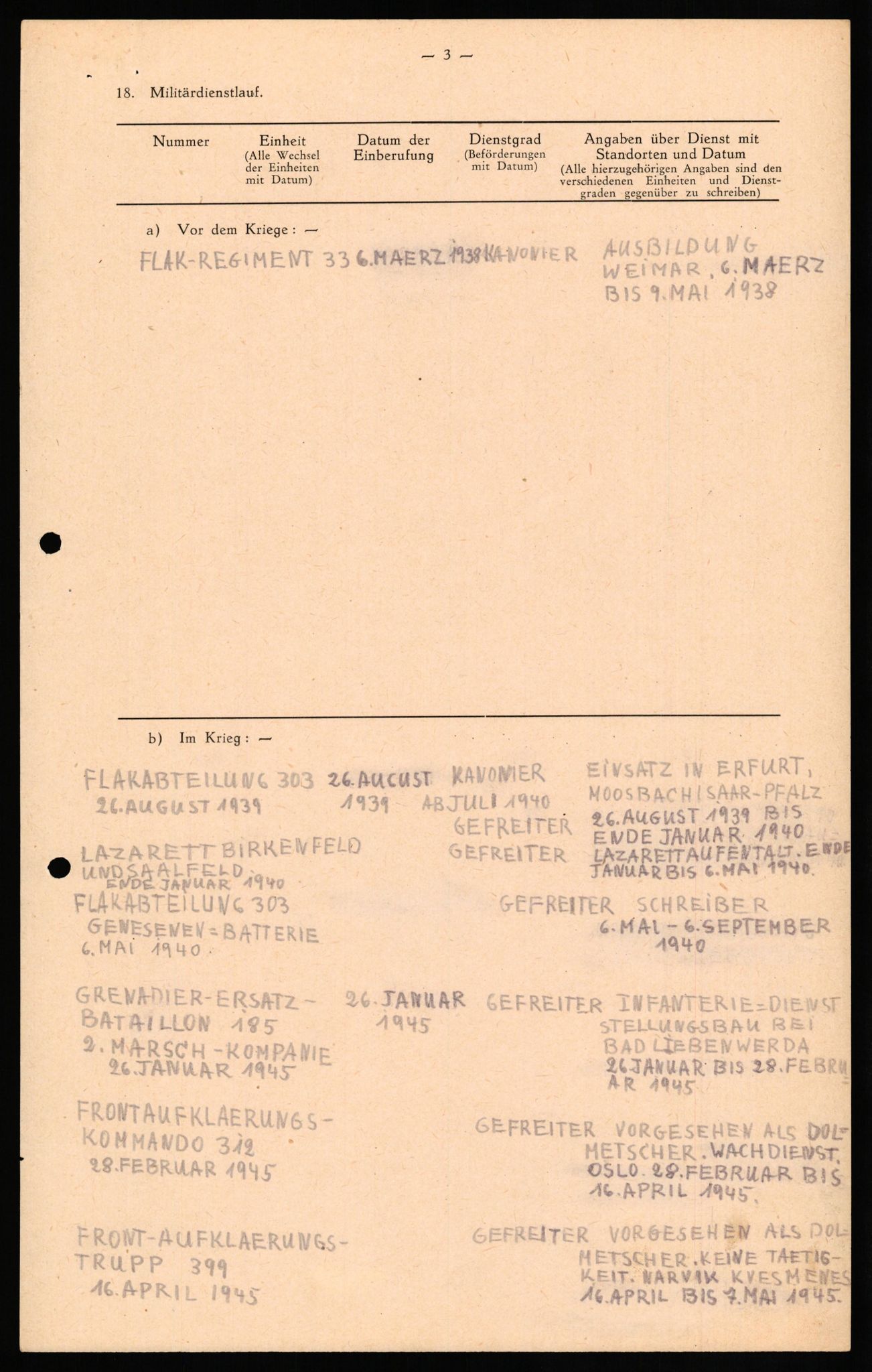 Forsvaret, Forsvarets overkommando II, AV/RA-RAFA-3915/D/Db/L0027: CI Questionaires. Tyske okkupasjonsstyrker i Norge. Tyskere., 1945-1946, p. 507