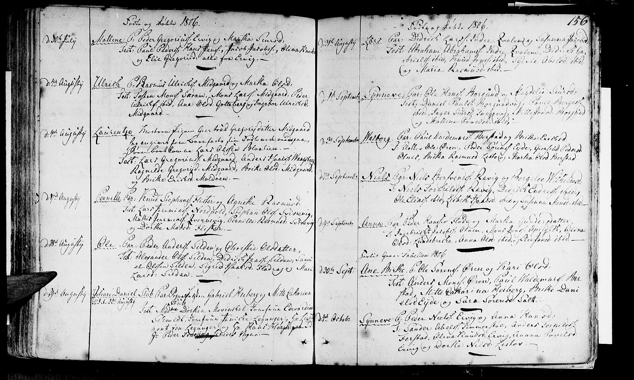 Selje sokneprestembete, AV/SAB-A-99938/H/Ha/Haa/Haaa: Parish register (official) no. A 6, 1782-1806, p. 156