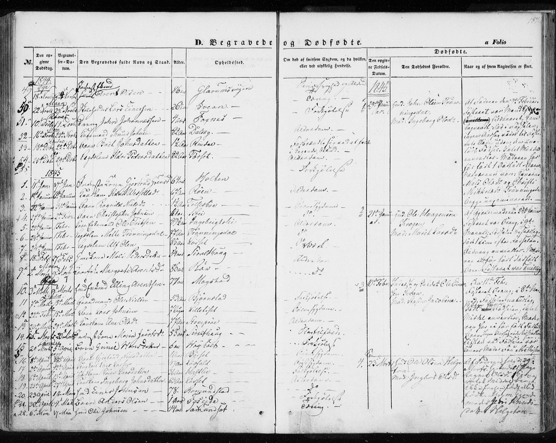 Ministerialprotokoller, klokkerbøker og fødselsregistre - Møre og Romsdal, SAT/A-1454/595/L1043: Parish register (official) no. 595A05, 1843-1851, p. 187