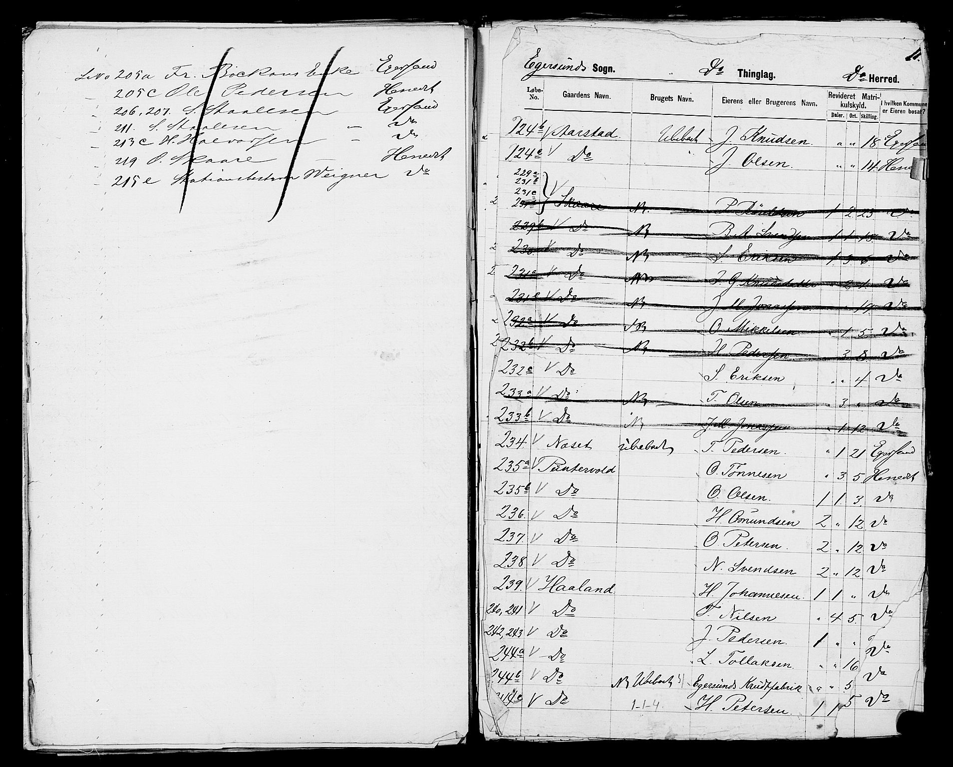 SAST, 1875 census for 1116L Eigersund/Eigersund og Ogna, 1875, p. 36