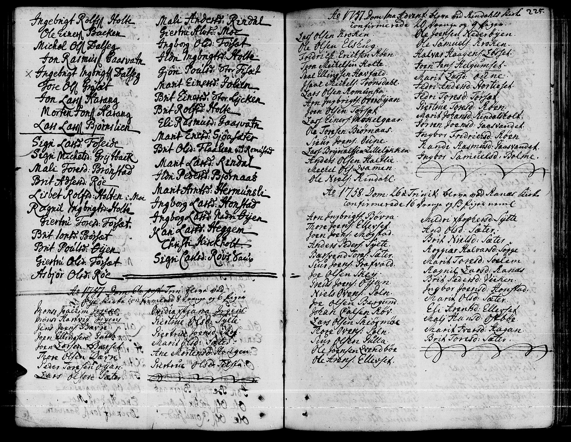 Ministerialprotokoller, klokkerbøker og fødselsregistre - Møre og Romsdal, SAT/A-1454/595/L1039: Parish register (official) no. 595A01, 1750-1796, p. 225