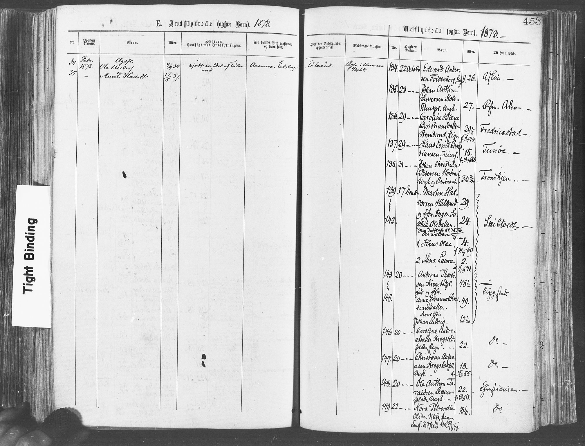 Eidsberg prestekontor Kirkebøker, SAO/A-10905/F/Fa/L0011: Parish register (official) no. I 11, 1867-1878, p. 453