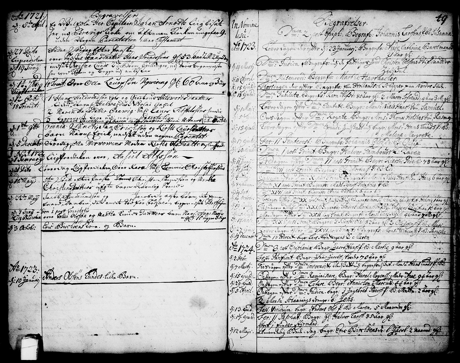 Brevik kirkebøker, SAKO/A-255/F/Fa/L0002: Parish register (official) no. 2, 1720-1764, p. 49