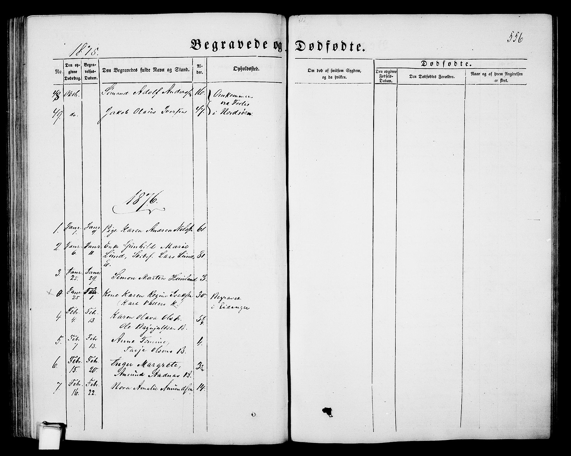 Porsgrunn kirkebøker , SAKO/A-104/G/Gb/L0004: Parish register (copy) no. II 4, 1853-1882, p. 556