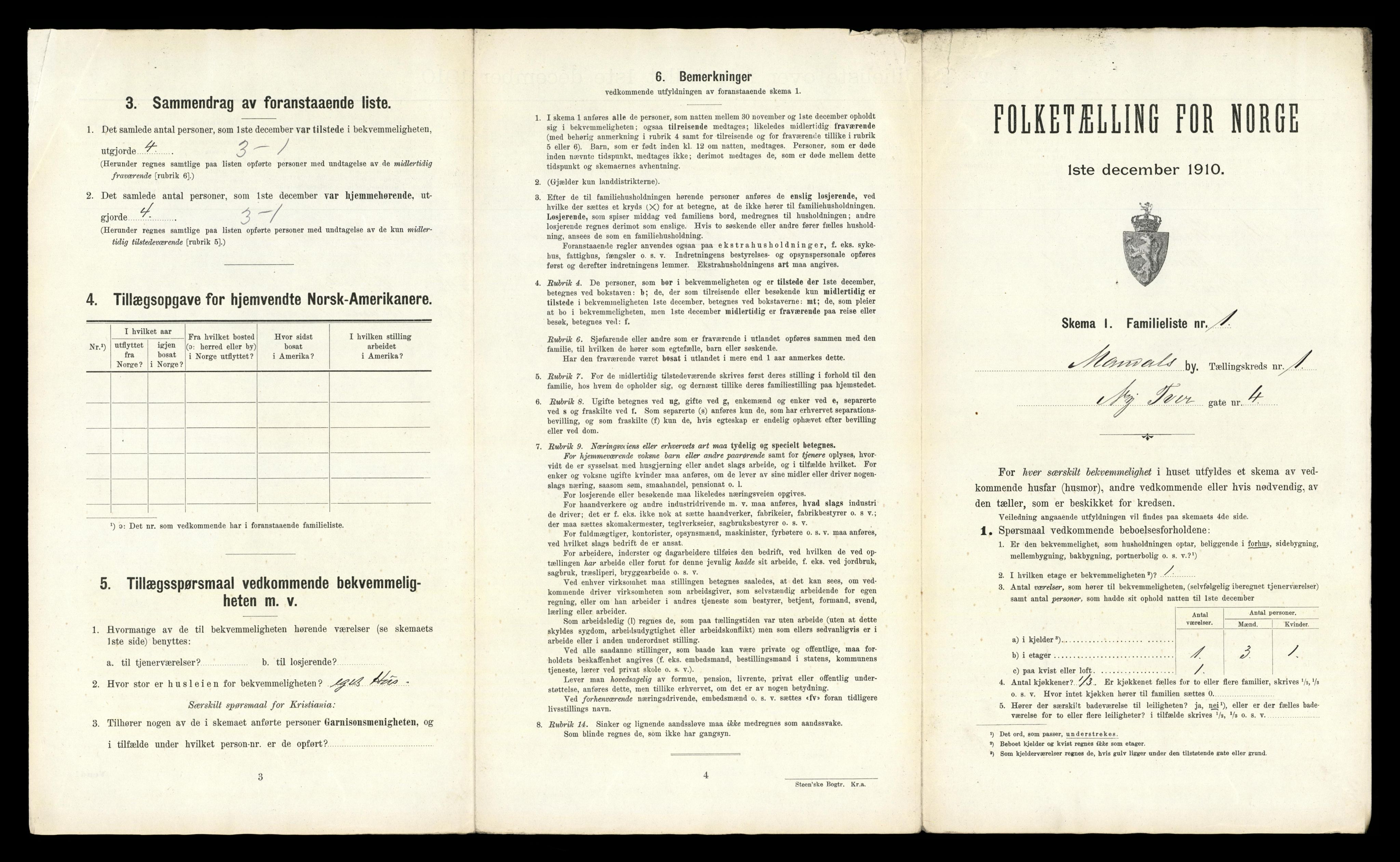 RA, 1910 census for Mandal, 1910, p. 50