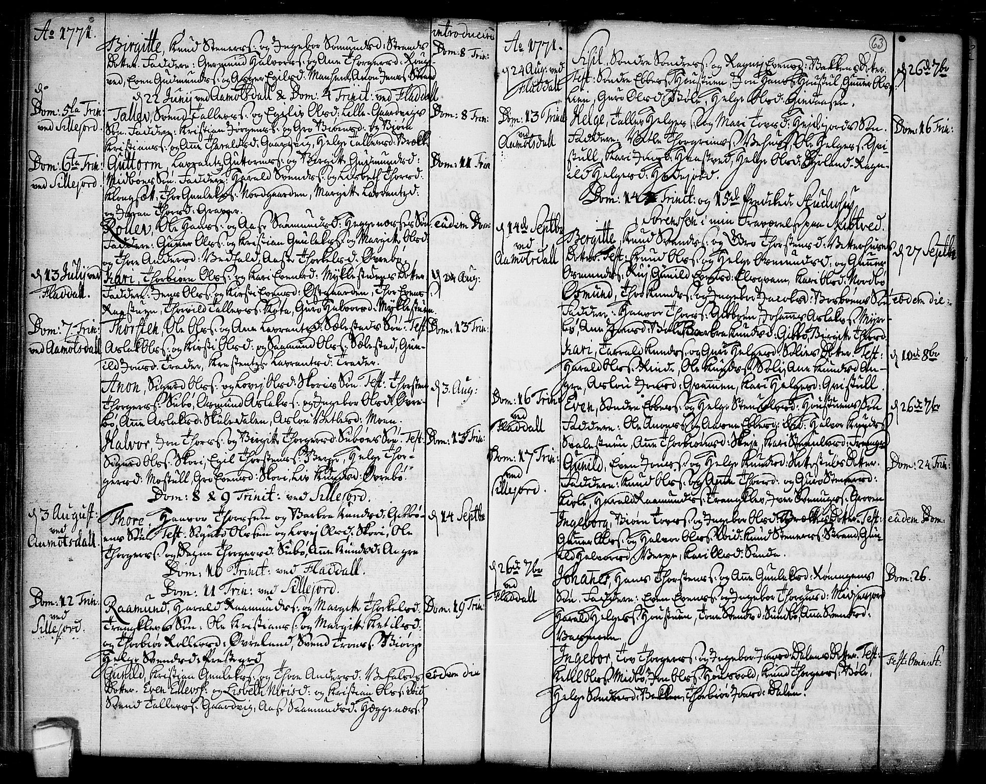 Seljord kirkebøker, SAKO/A-20/F/Fa/L0007: Parish register (official) no. I 7, 1755-1800, p. 63