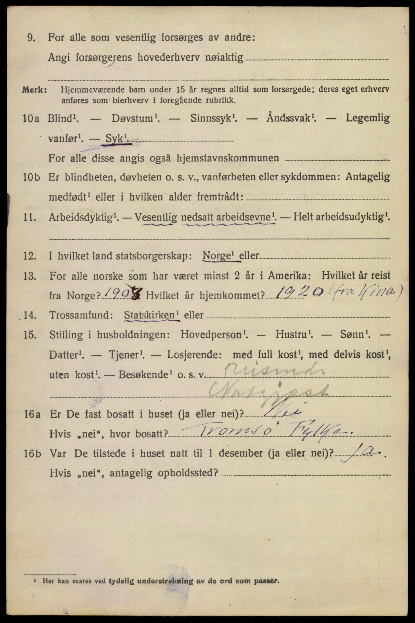 SAO, 1920 census for Kristiania, 1920, p. 564974