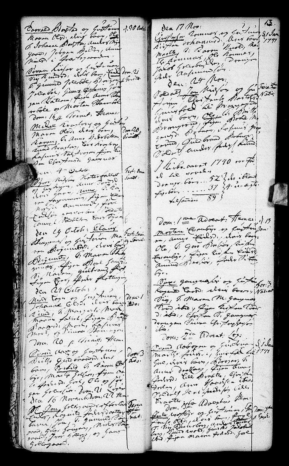 Høland prestekontor Kirkebøker, SAO/A-10346a/F/Fa/L0003: Parish register (official) no. I 3, 1739-1756, p. 13
