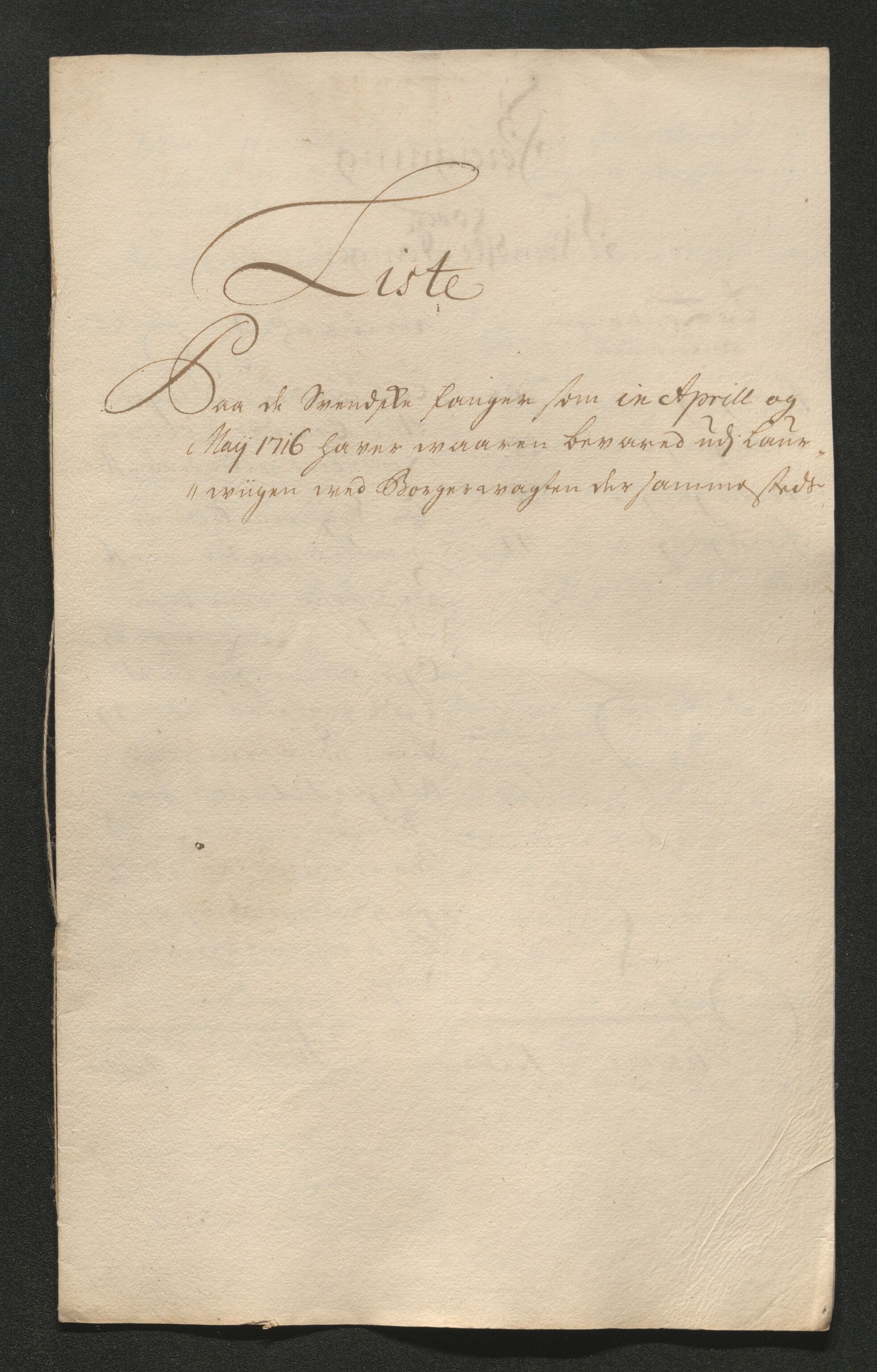 Larvik grevskap, AV/SAKO-A-1056/F/Ff/Ffb/L0018/0001: Brev / Spesielle saker, 1716-1748, p. 47