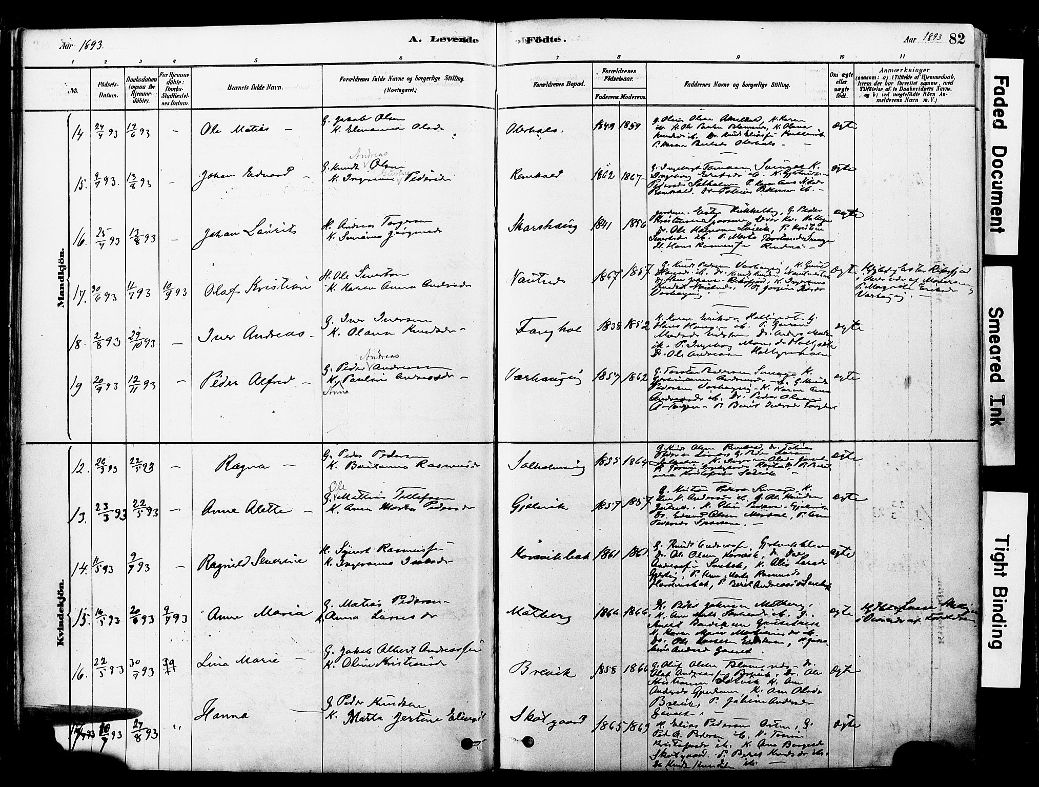 Ministerialprotokoller, klokkerbøker og fødselsregistre - Møre og Romsdal, AV/SAT-A-1454/560/L0721: Parish register (official) no. 560A05, 1878-1917, p. 82