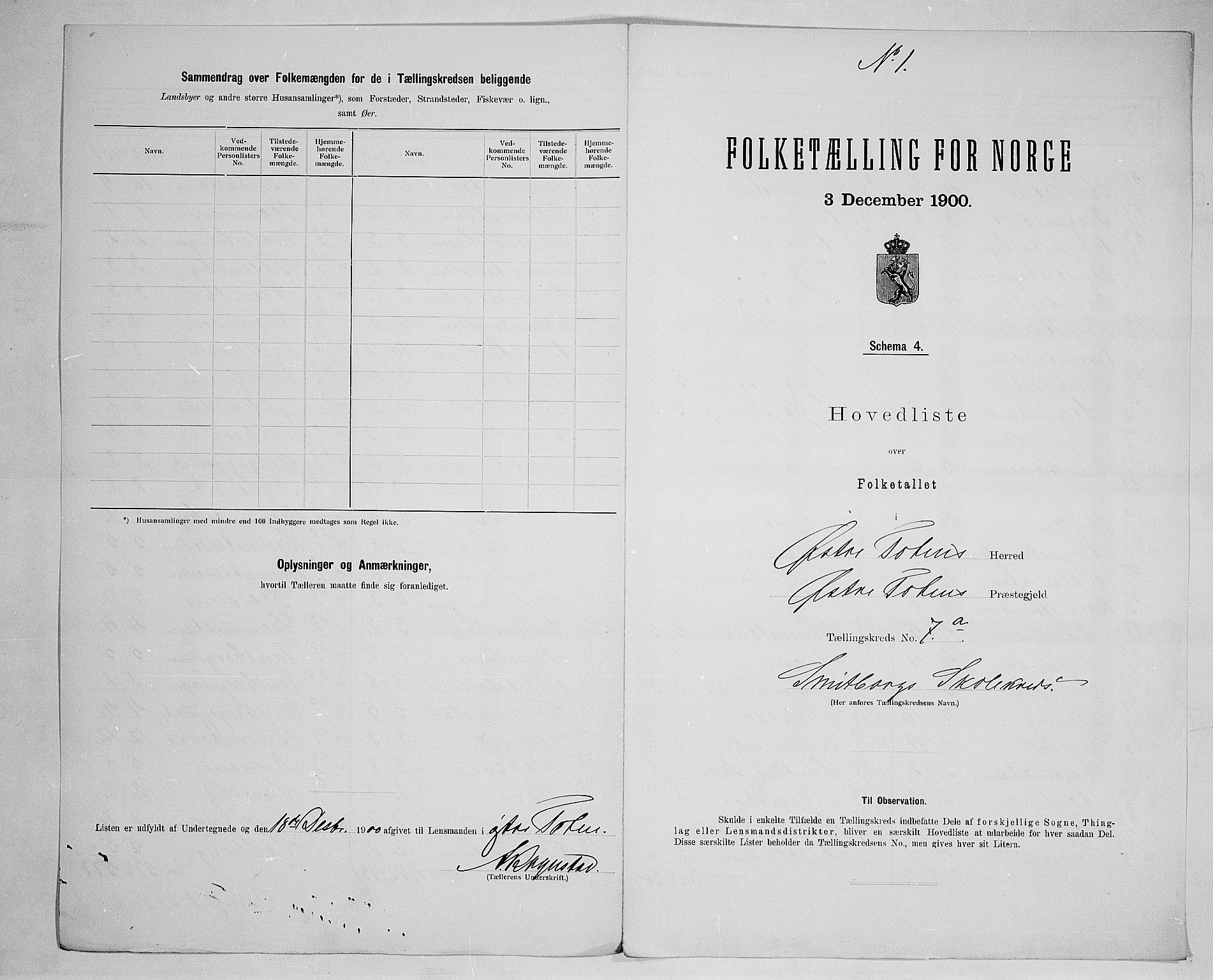 SAH, 1900 census for Østre Toten, 1900, p. 45