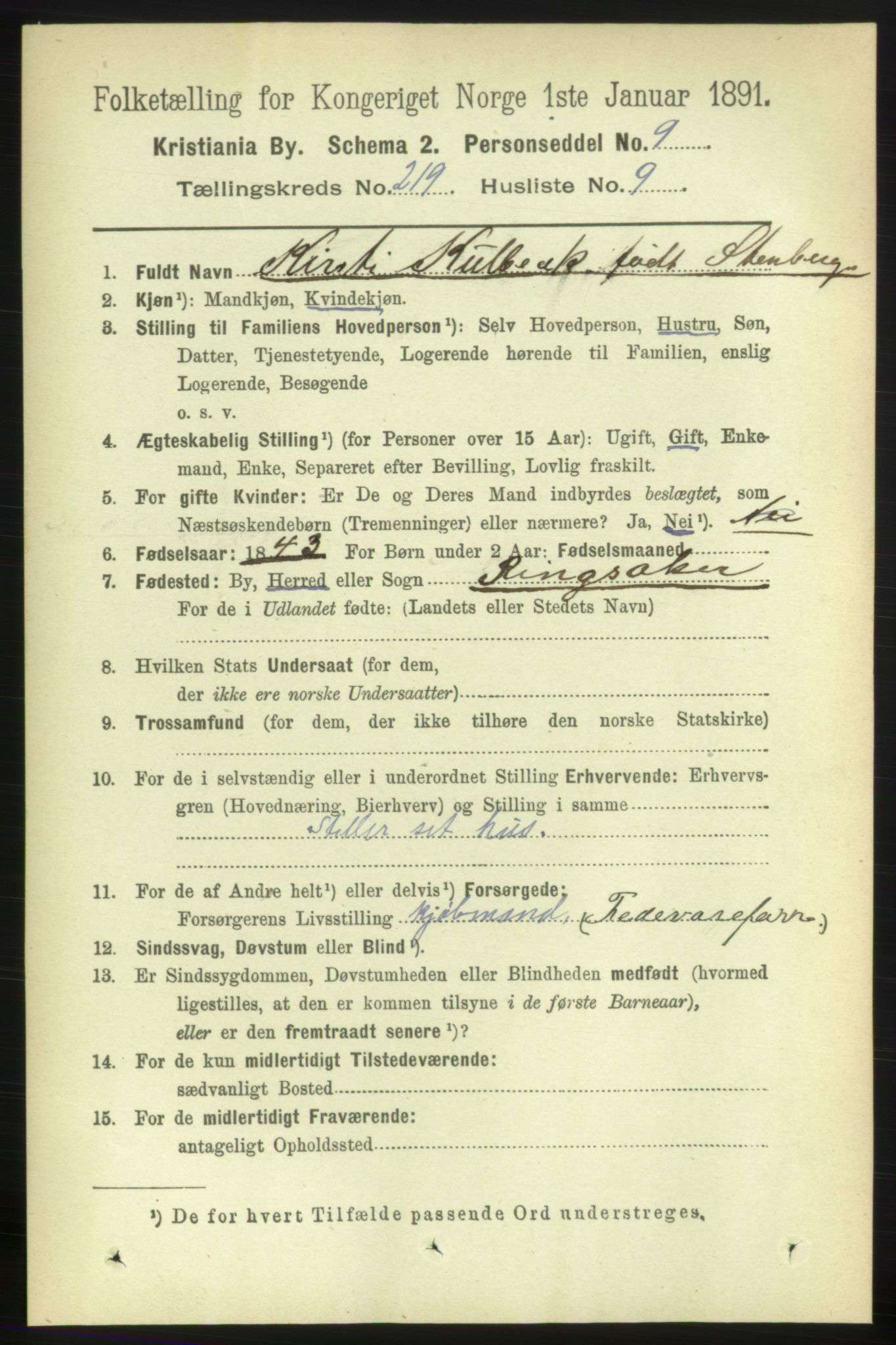 RA, 1891 census for 0301 Kristiania, 1891, p. 130253