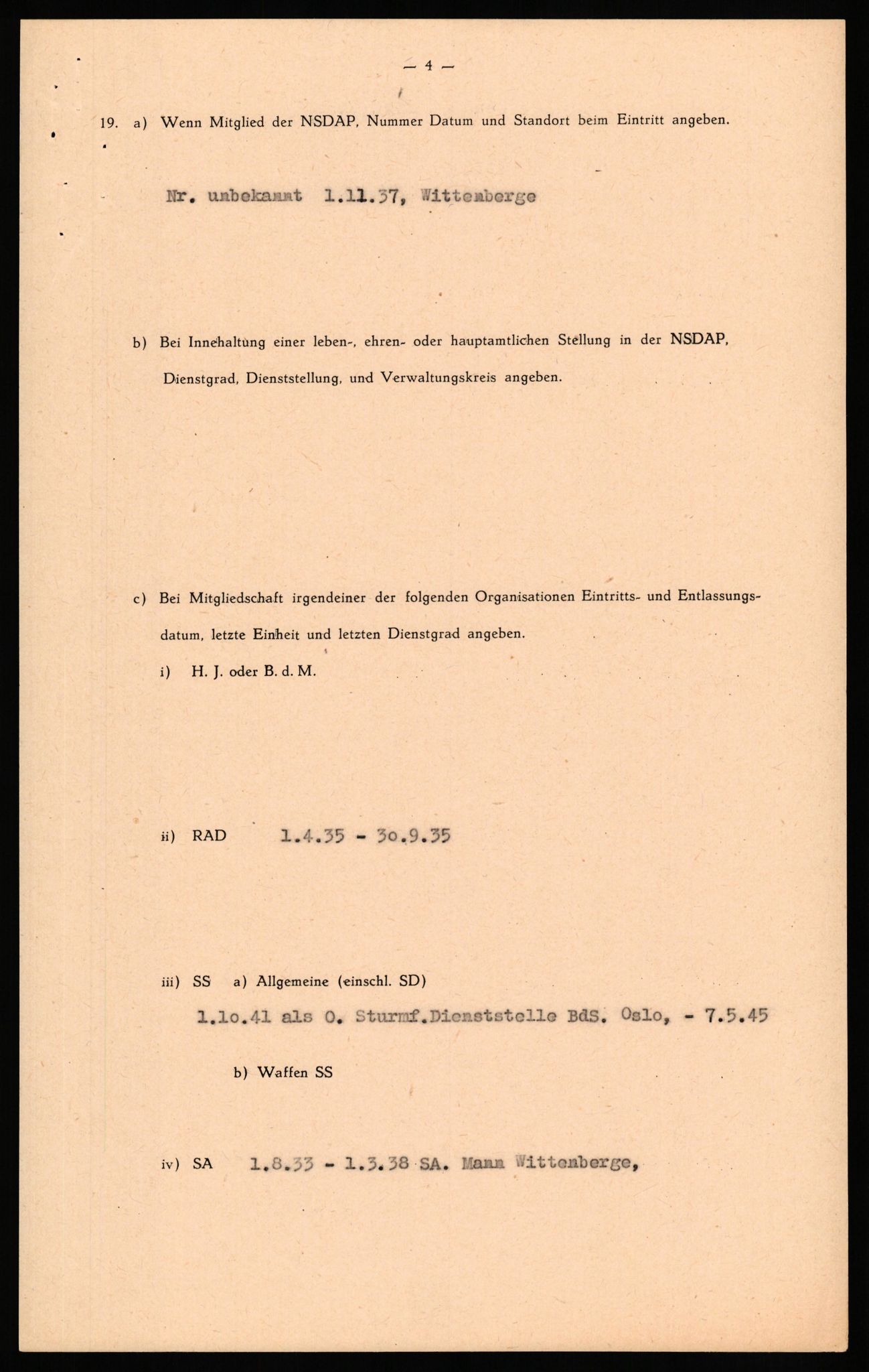 Forsvaret, Forsvarets overkommando II, AV/RA-RAFA-3915/D/Db/L0036: CI Questionaires. Tyske okkupasjonsstyrker i Norge. Tyskere., 1945-1946, p. 422