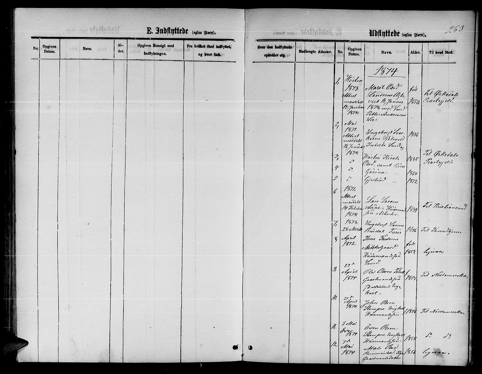 Ministerialprotokoller, klokkerbøker og fødselsregistre - Møre og Romsdal, AV/SAT-A-1454/598/L1076: Parish register (copy) no. 598C01, 1867-1878, p. 263