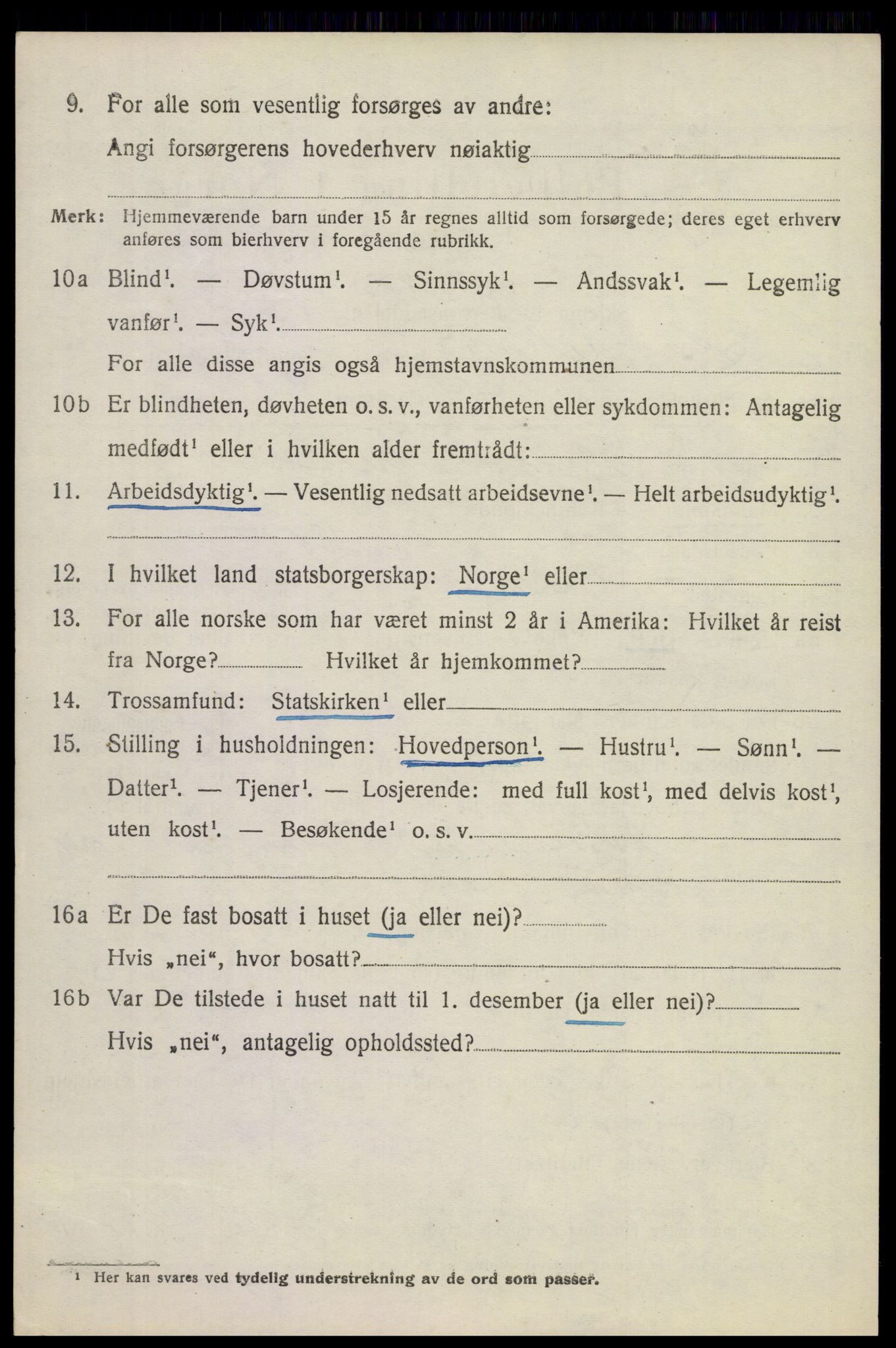 SAKO, 1920 census for Sandeherred, 1920, p. 20723