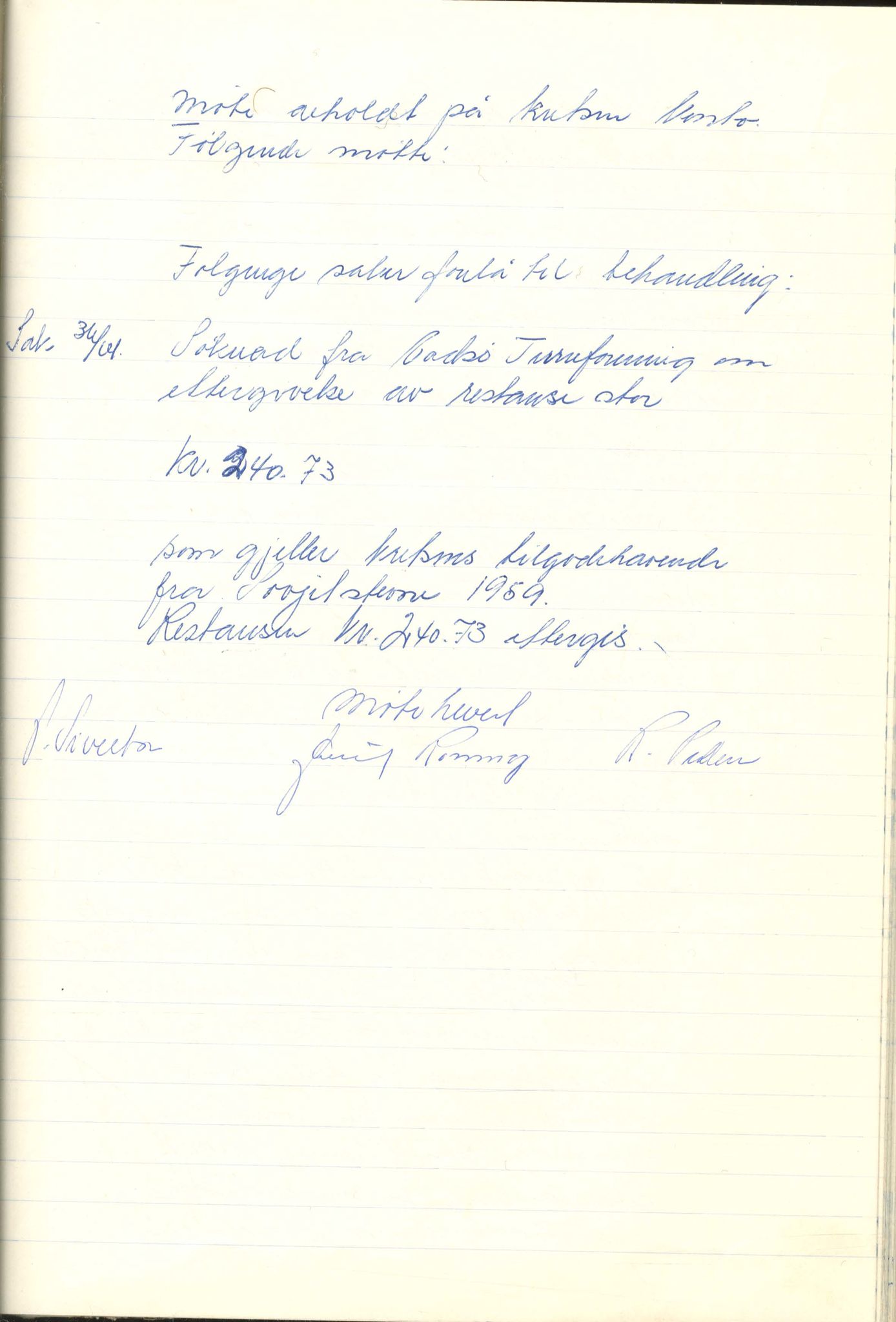 Aust-Finnmark Idrettskrets , FMFB/A-1041/A/L0005: Møteprotokoll for styre, ting og arbeidsutvalg, 1958-1963, p. 134