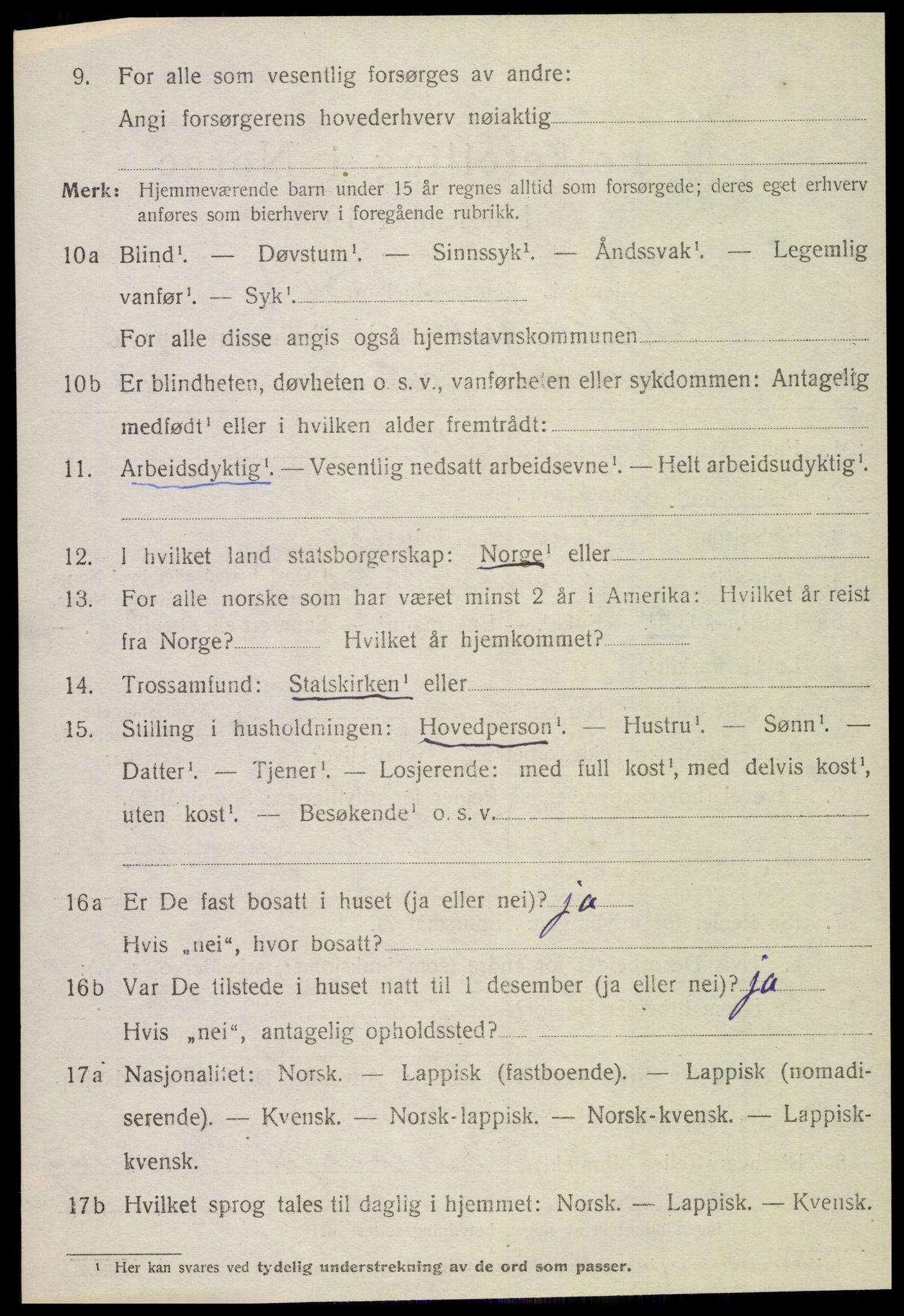 SAT, 1920 census for Gildeskål, 1920, p. 10339